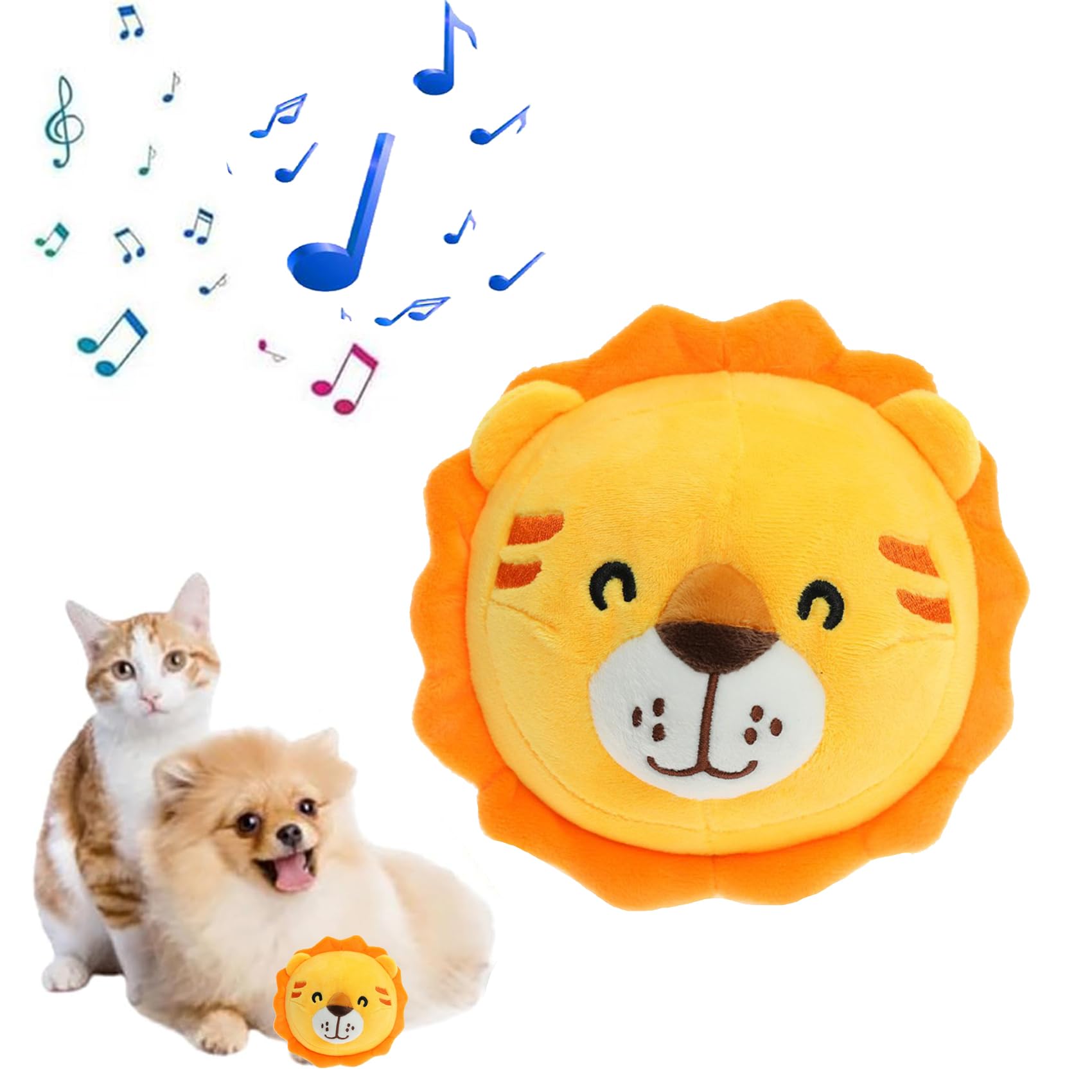2024 New Active Moving Pet Plush Toy, Interactive Dog Toy, Rechargeable Squeaky Moving Ball, Electronic Bouncing Balls For Pets 
