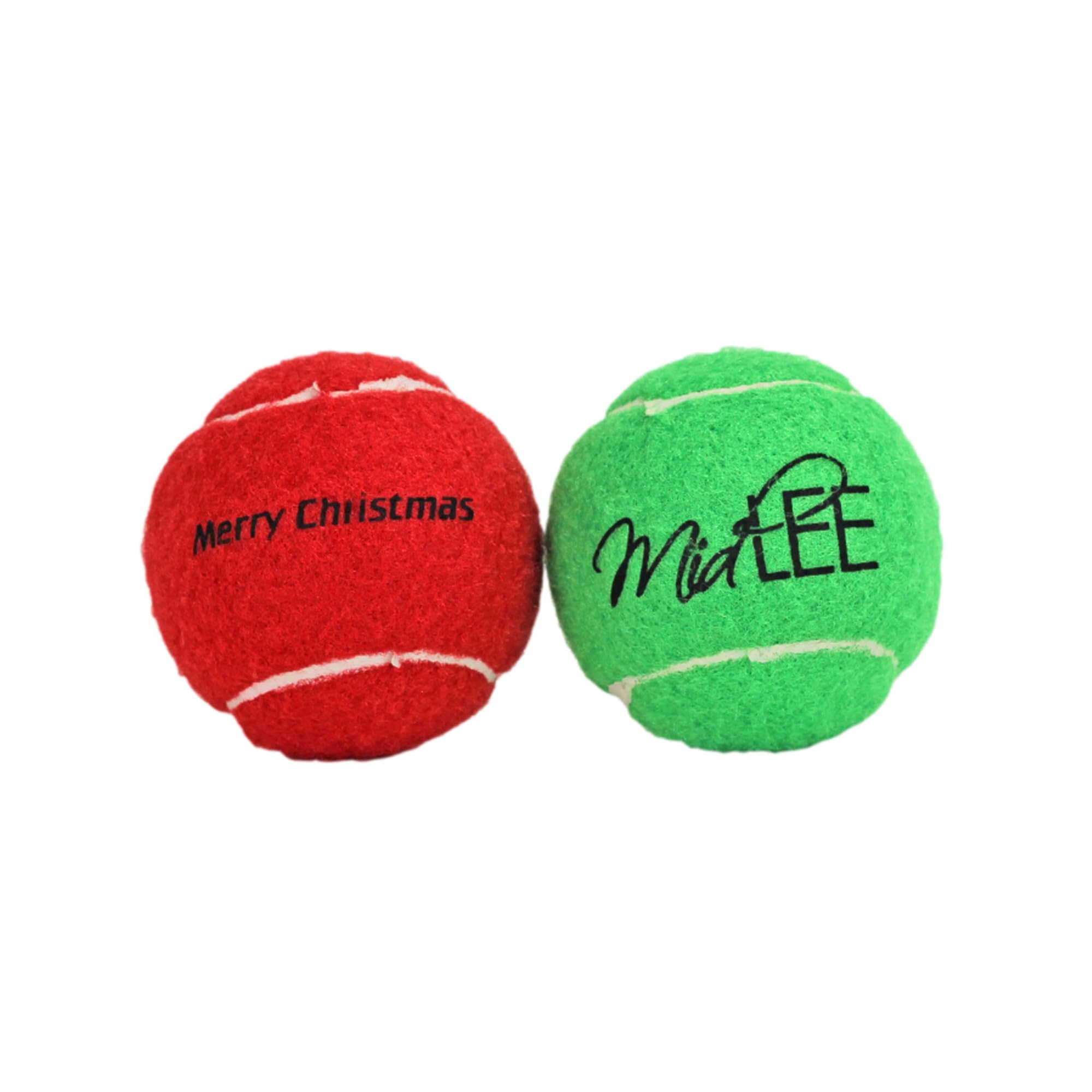 Midlee Christmas 2.5'' Dog Tennis Balls - 2Pk