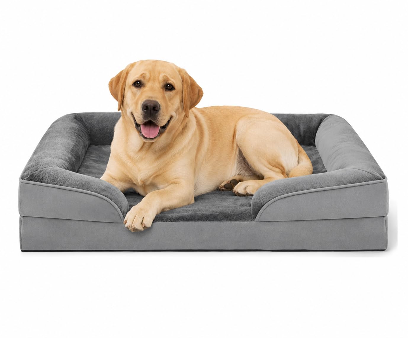 PawHaven Dog Bed Comfortable Dog Mattress for Sleeping, Washable pet Bed for Dogs (Grey Color, 42x30x3 inch)