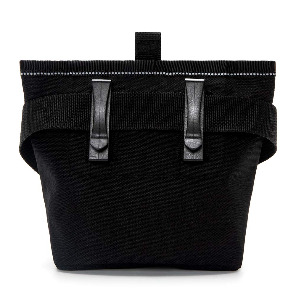 eBasics Dog Treat Pouch - Training Snack Bag with Clip & Magnetic Opening, 3 Cups, Black, Model TreatPouch01-Black