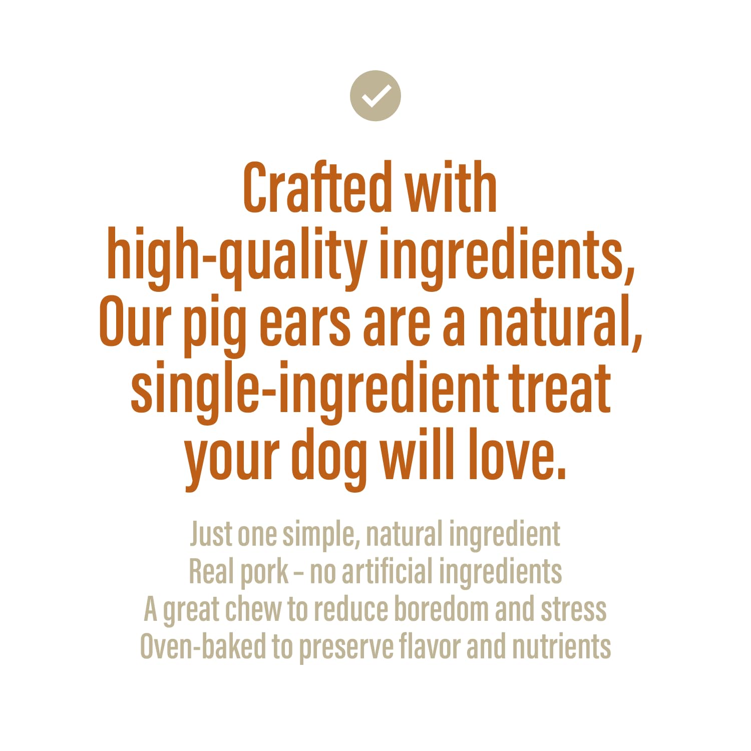 Chewers Joy Pig Ears for Dogs - 12 Count - Natural Chew Treats - Long-Lasting, Single Ingredient, Oven-Baked - Great for Dental
