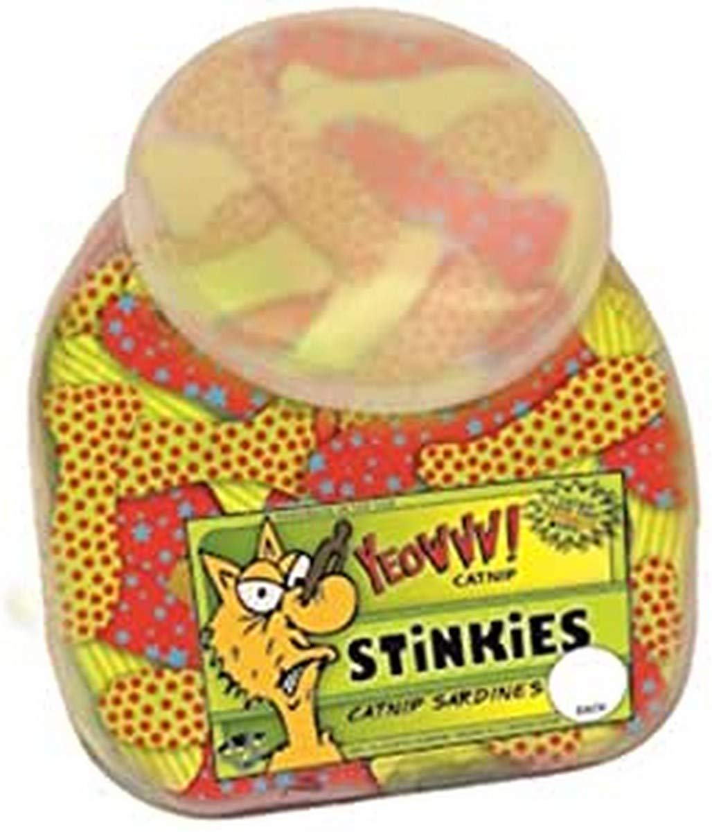 Yeowww! Fish Bowl With School Of 51 Stinkies Catnip Toys