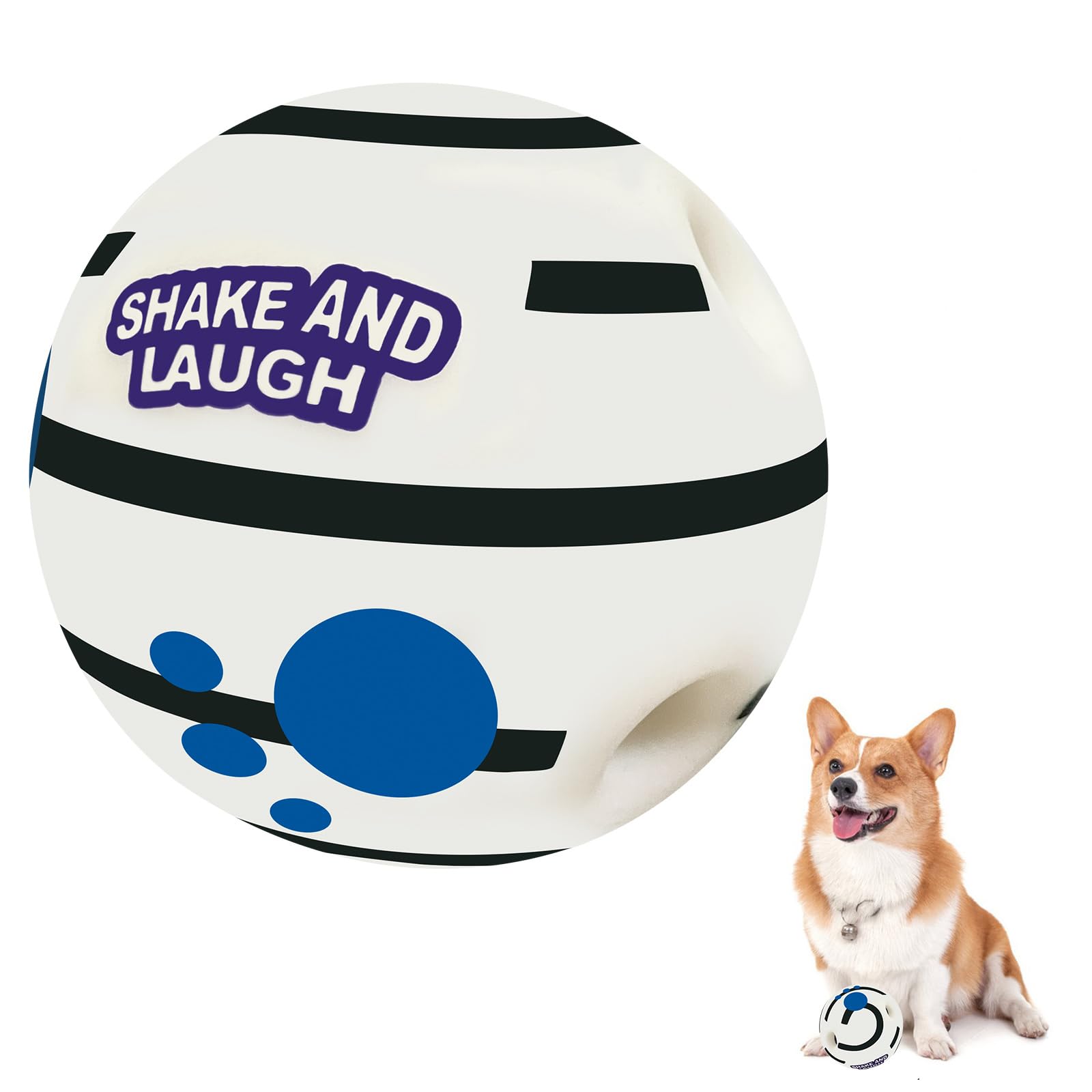 Shake And Laugh Glow In The Dark Dog Toys Ball, Interactive Dog Ball, Shaking With Gibbering Sound, S, 3.14 In (8 Cm)