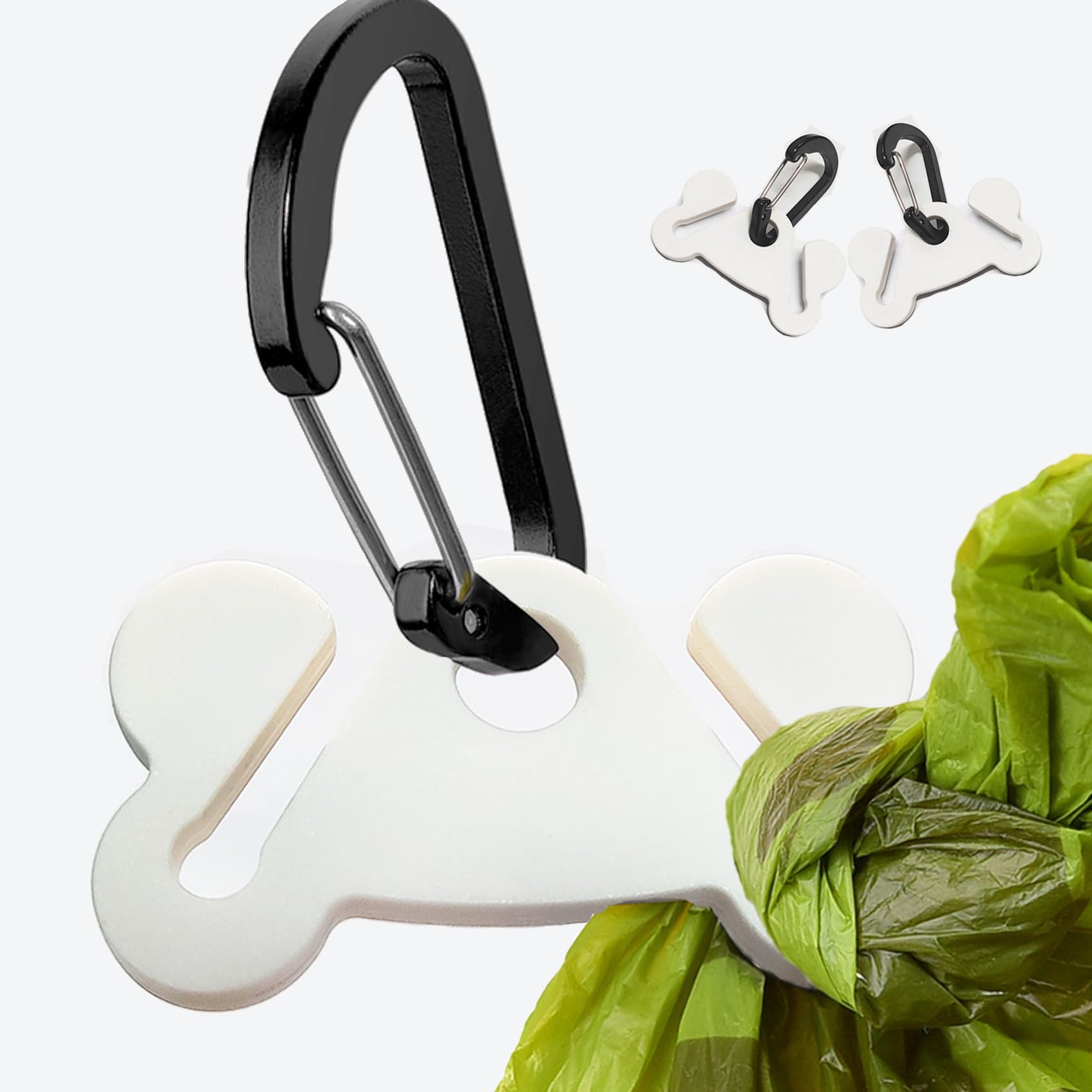 2Pcs Dog Poop Bag Holder For Leash Dog Waste Bag Carrier Hand Free Walking Accessory Leash Attachment For Dog Poop Bag Dispenser