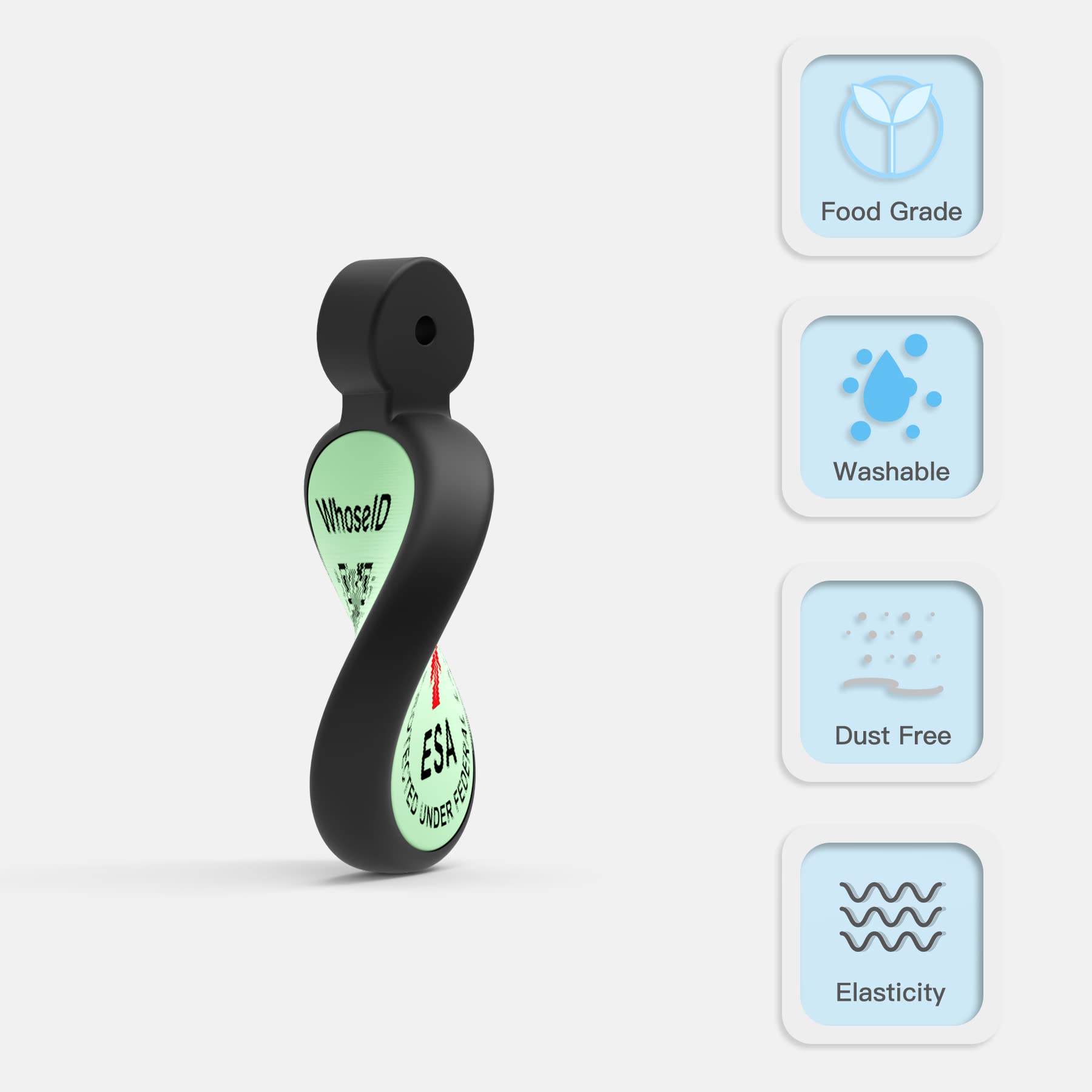 Whoseid Qr Code Dog Tag, Qr Code Pet Id Tag, Dog Id Tag, Waterproof Lightweight Silent Cat Tag, Modifiable Free Pet Online Profile, Scan Qr Code Send Instant Pet Location Alert Email (Esa, Green)