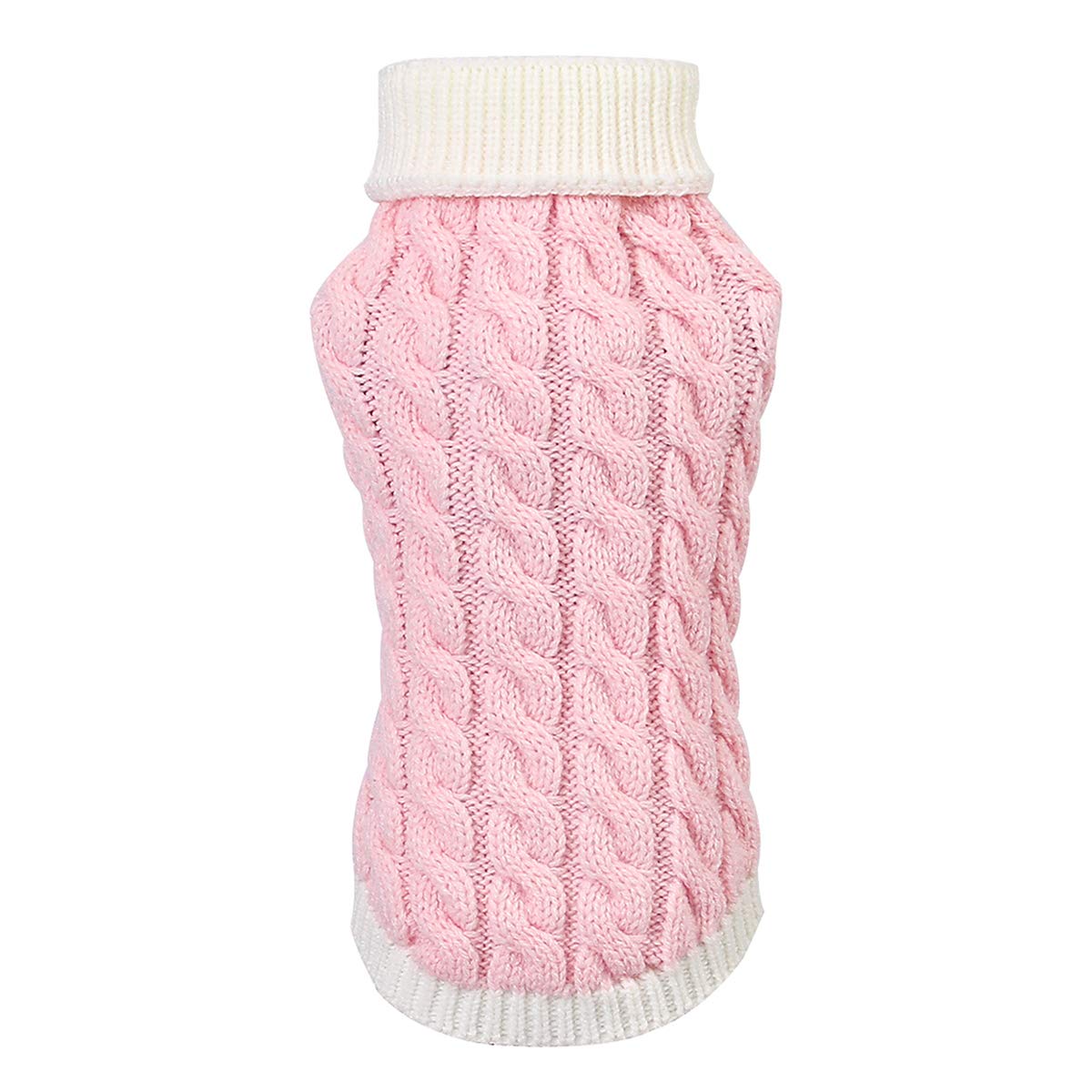 Zjyufy Dog Sweaters For Small Dogs, Dog Turtleneck Pullover Sweaters Dog Knitted Sweaters Bulldog Pug Winter Warm Clothes For Do