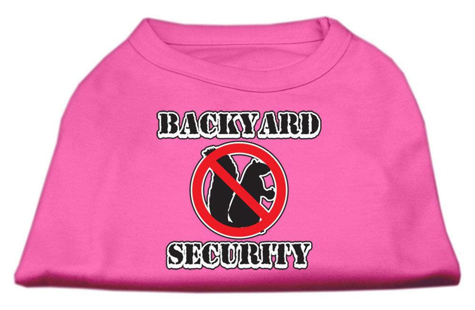 Mirage Pet Products 12-Inch Backyard Security Screen Print Shirts, Medium, Bright Pink