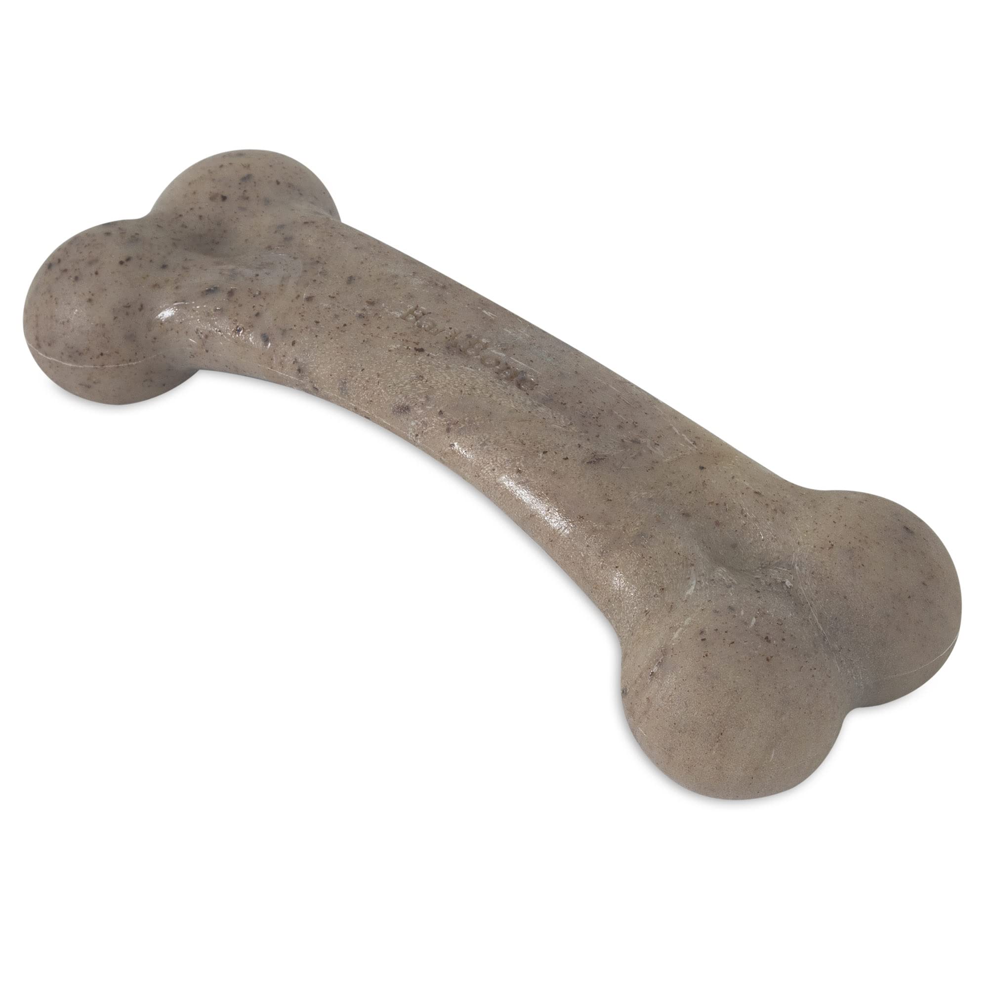 Pet Qwerks Dinosaur Barkbone - Nylon Dog Bone For Aggressive Chewers - Steak Flavor - 8.25'