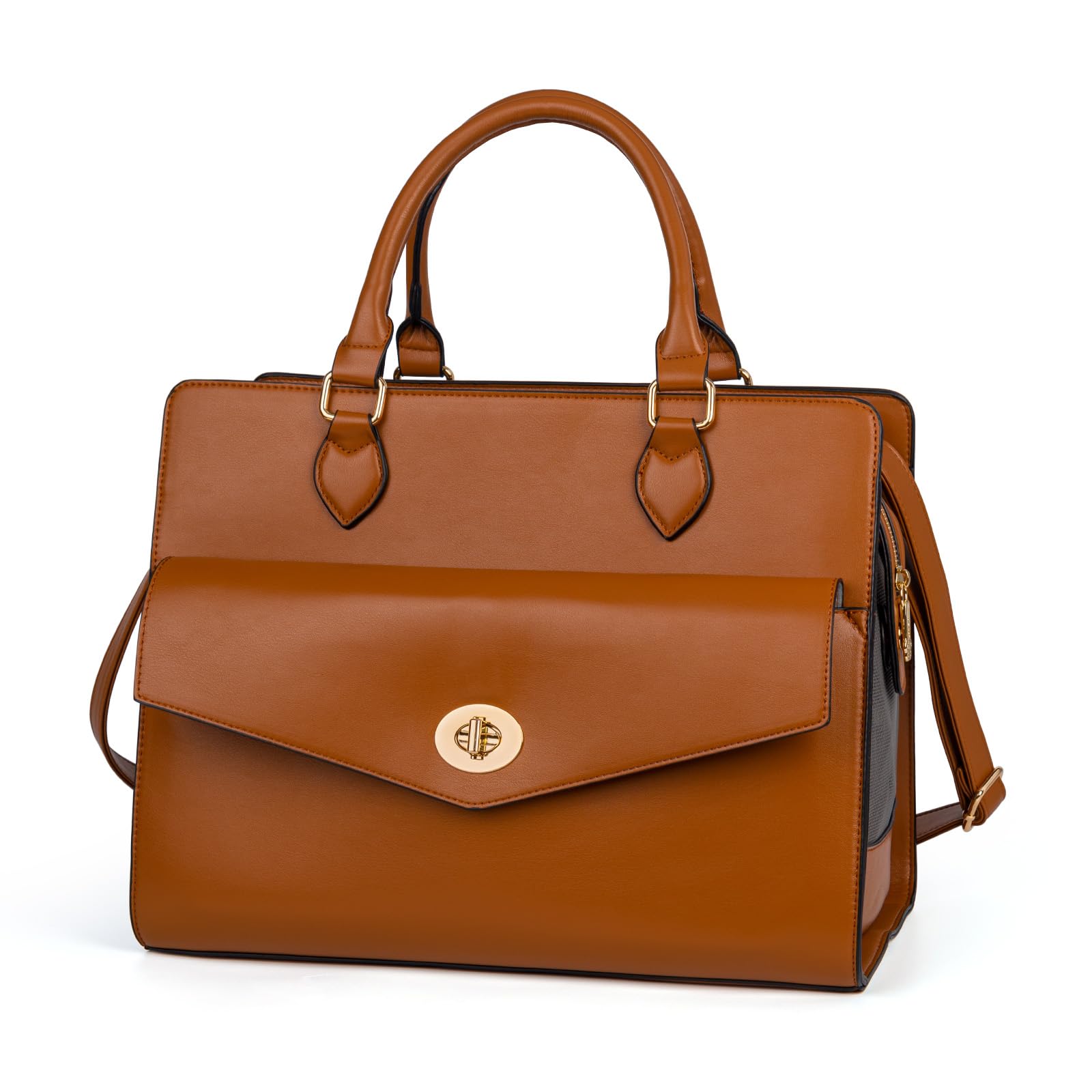 Stylish Pet Carrier Purse Leather Bag For Small Dogs Cats Puppy,Airline Approved Soft-Sided Carriers