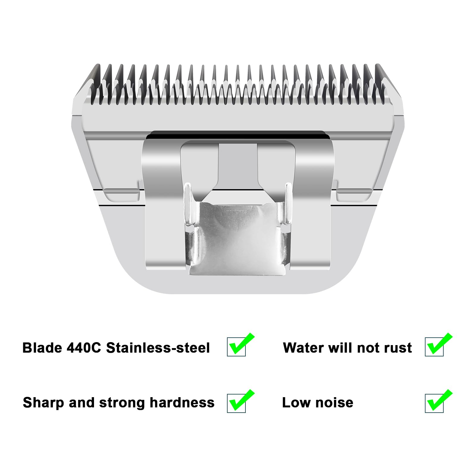 7FW+5FW+4FW Wide Pet Dog Grooming Detachable Blades Kit,Compatible with Andis,Oster A5,Wahl KM10 Clippers,Cut Length 1/8''(3.2mm