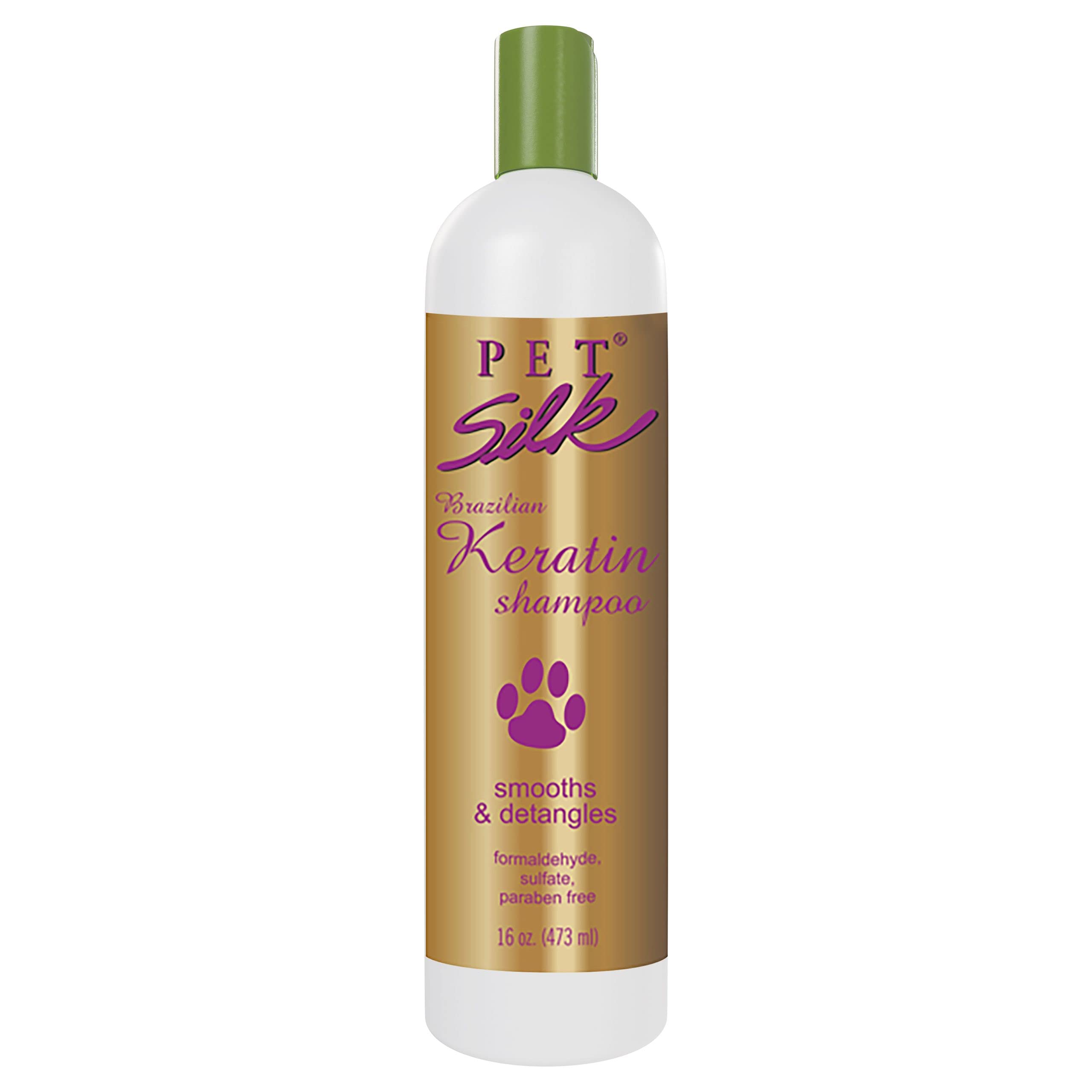 Pet Silk Brazilian Keratin Shampoo 16oz for Pets, Ideal for Shedding, Replenishes, Protects, Moisturizes and Hydrates your Pets