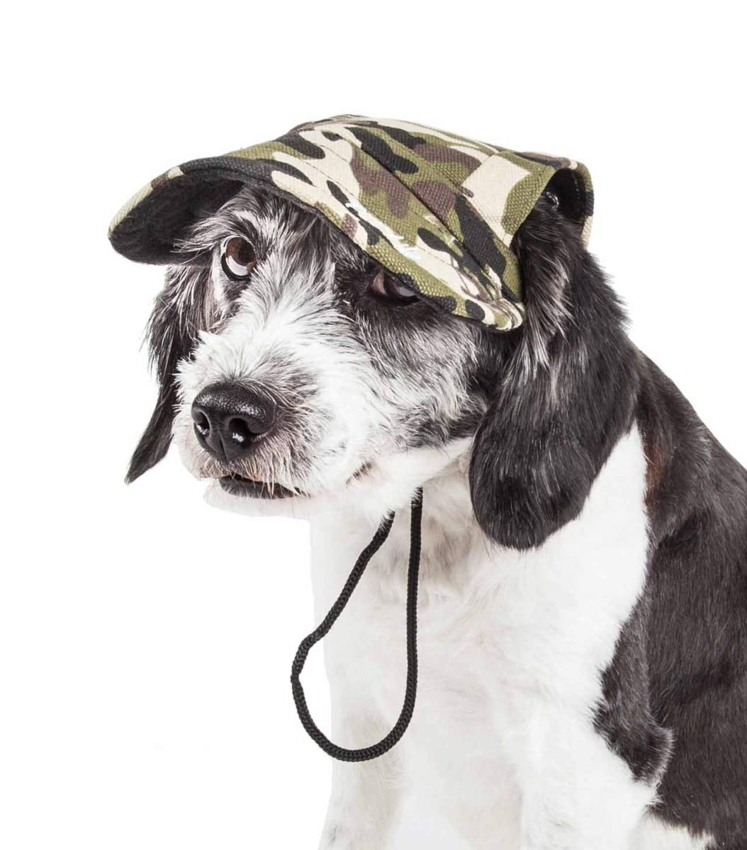 Torrential Downfour Uv Protectant Adjustable Fashion Dog Hat - Camouflage, Medium