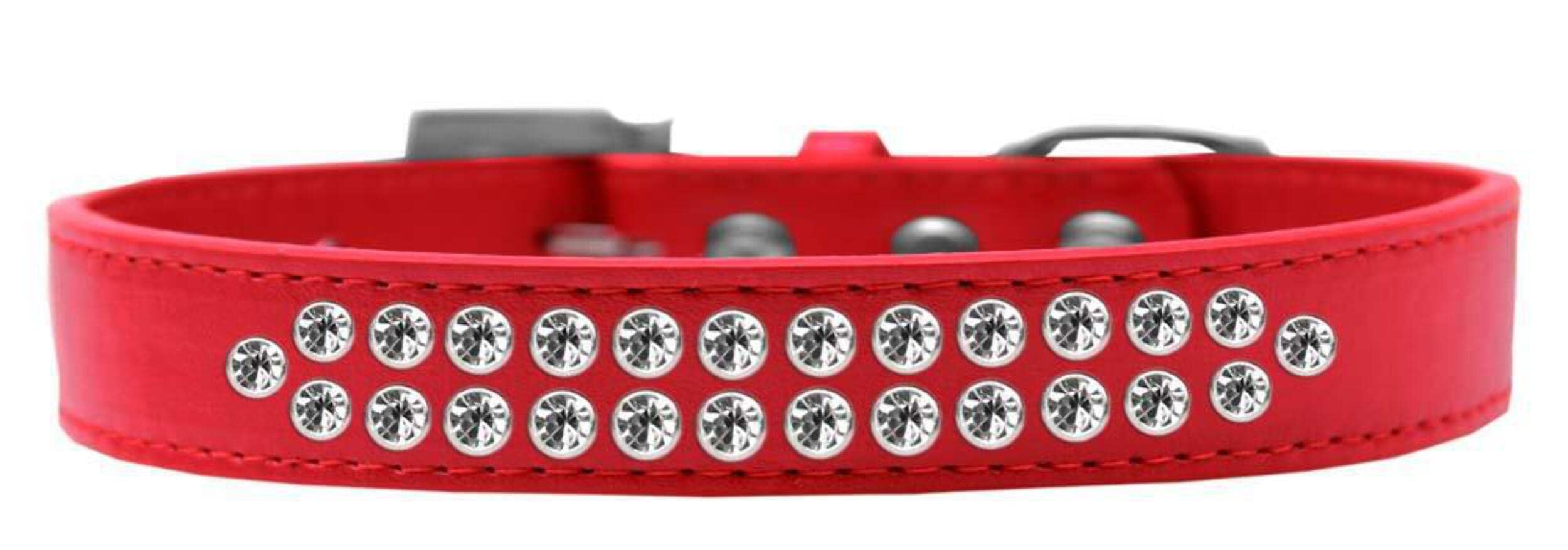 Dog, Puppy & Pet Ice Cream Collar, Two Row Clear Crystal Rimsets Purple 14