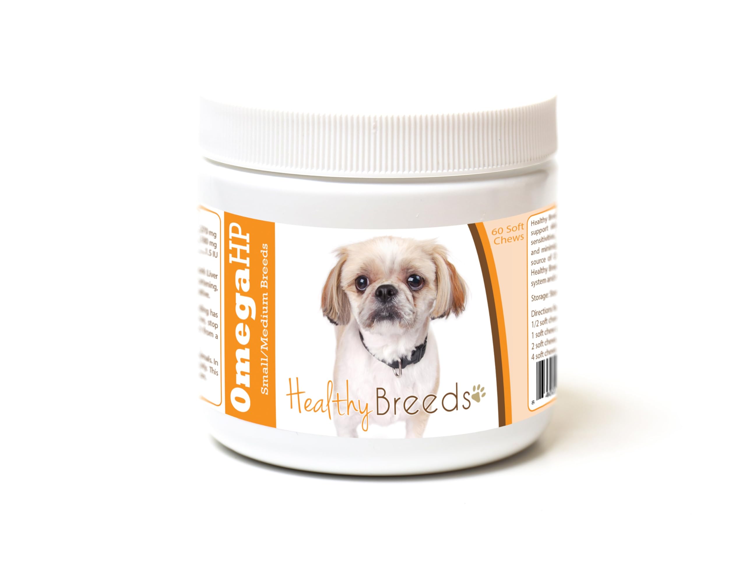 Healthy Breeds Peekapoo Omega HP Fatty Acid Skin and Coat Support Soft Chews 60 Count