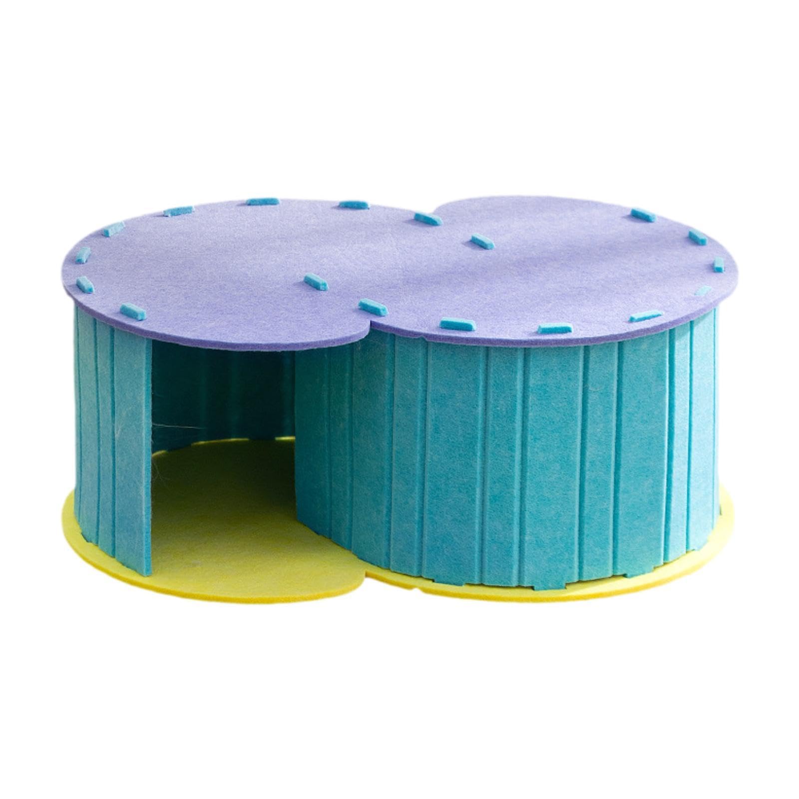 Calandis Cat Tunnel Foldable Lightweight Interactive Kitten Nest For Playing Sleeping Blue | Toys | Cat Supplies | Pet Supplies