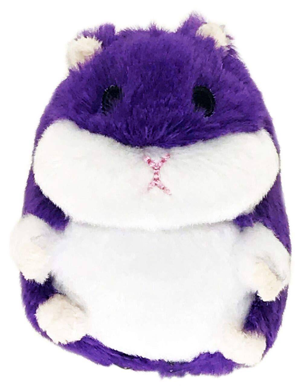 Petsport Tiny Tots Plush Super Soft Dog Toy With Squeaker Made For Small Dogs (Fat Hamster Purple)