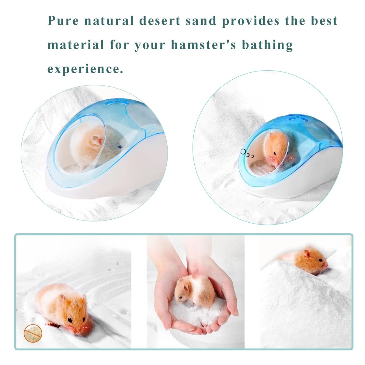 Jfwod Hamster Bath Sand, 3Lb Dust Free Desert Sand Or Potty Litter Sand For Hamster Chinchillas Gerbil Syrian Mice Small Animals