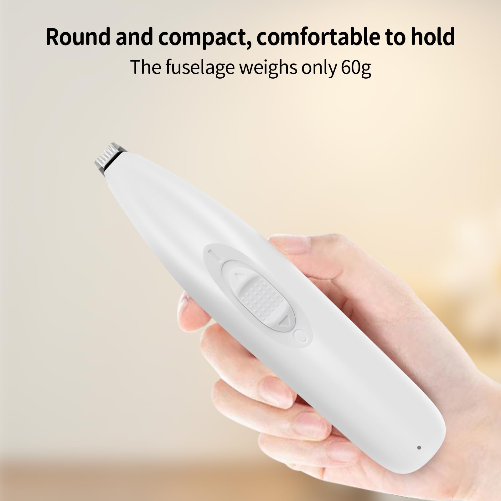 Ahansi Dog Clippers For Grooming, Low Noise Cordless Dog Paw Trimmer, Rechargeable Small Pet Hair Trimmer For Grooming (White)