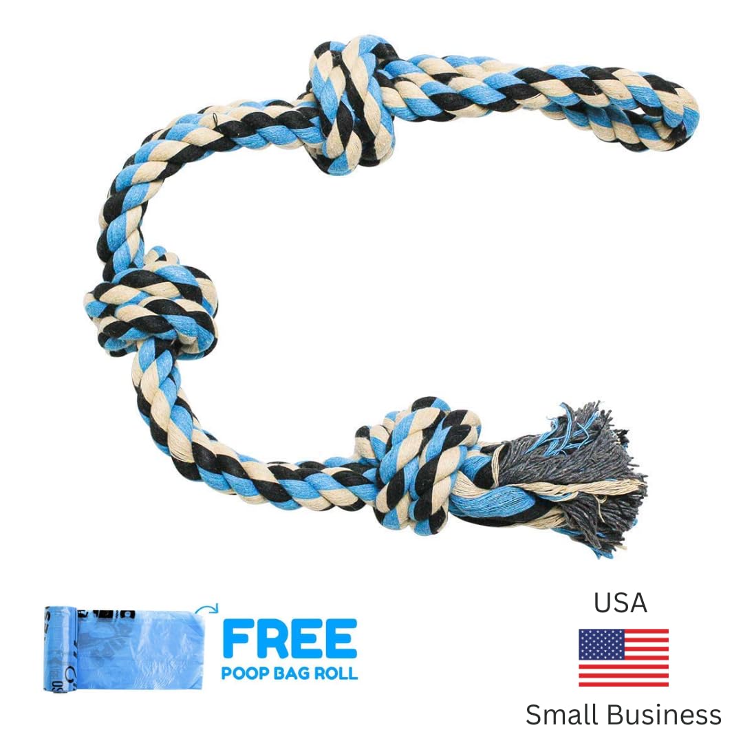 Xl Dog Rope Toy For Aggressive Chewers - Dog Toy, Benefits Non-Profit Dog Rescue, Large Dog Toys, Durable Dog Toys For Aggressiv