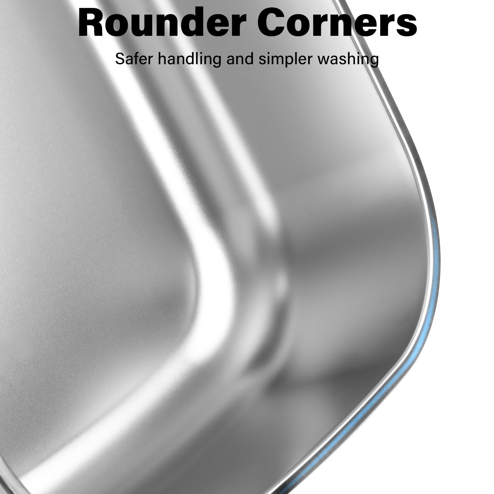 Futam Stainless Steel Litter Box, 22.8X16.5''X6'' Deep Stainless Steel Cat Litter Box Extra Large, Xl Metal Litterbox For Big Ca