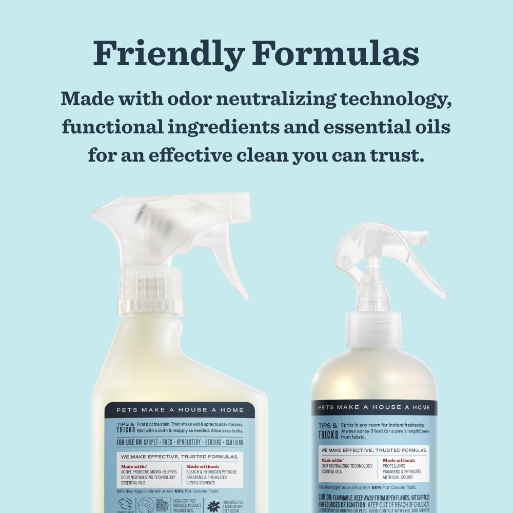 Mrs. MEYERS Clean Day Pet Cleaning Kit, includes Pet Stain & Odor Fighter 28oz and Odor Neutralizer 28oz, Coconut Leaf
