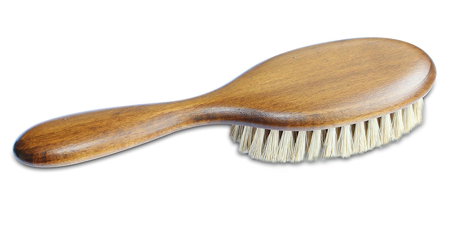Mars Coat King Bristle Cat Hair Brush Deshedding Tool - Pet Grooming Supplies For Furry, Shaggy, Loose Hair In All Breeds, Wooden Handle For Thick Coats - ¾' Bristles, 2' Wide Head