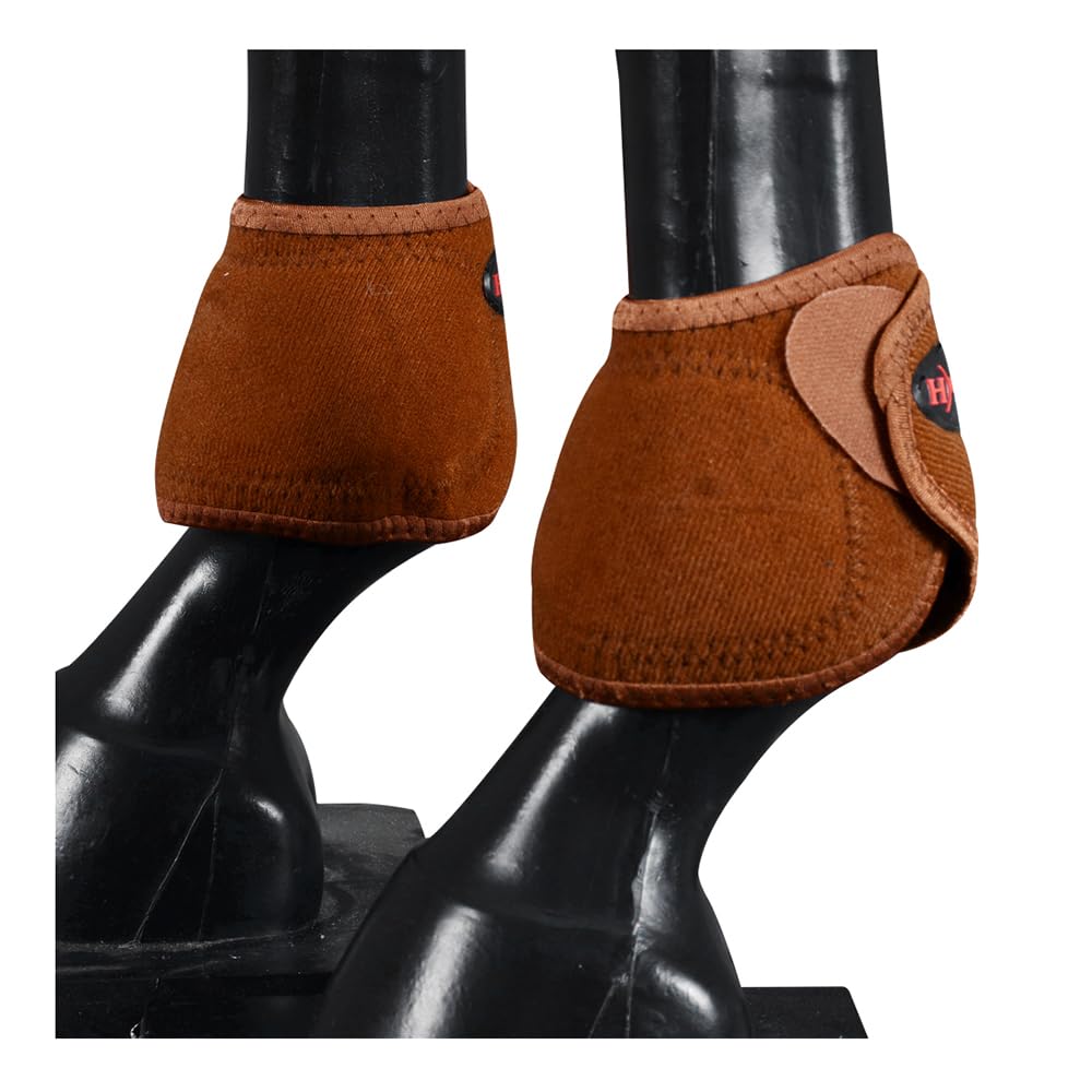 Hilason L M S Western Horse Leg Protection No Turn Bell Boots Pair | Horse Leg Boots | Horse Jumping Boots