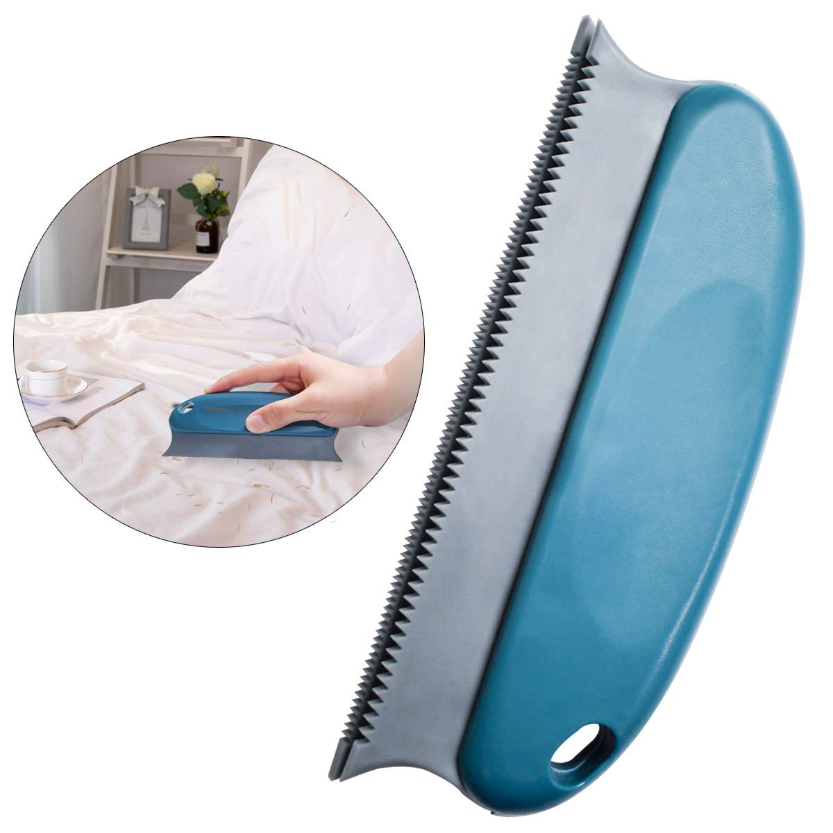 Ttsam Pet Hair Remover Brush Abs Double Serrated Structure Pet Hair Detailer For Car Interiors Furniture Carpet Couch Sofa Bed Clothes Blinds Cat & Dog Hair Lint Remover Brush