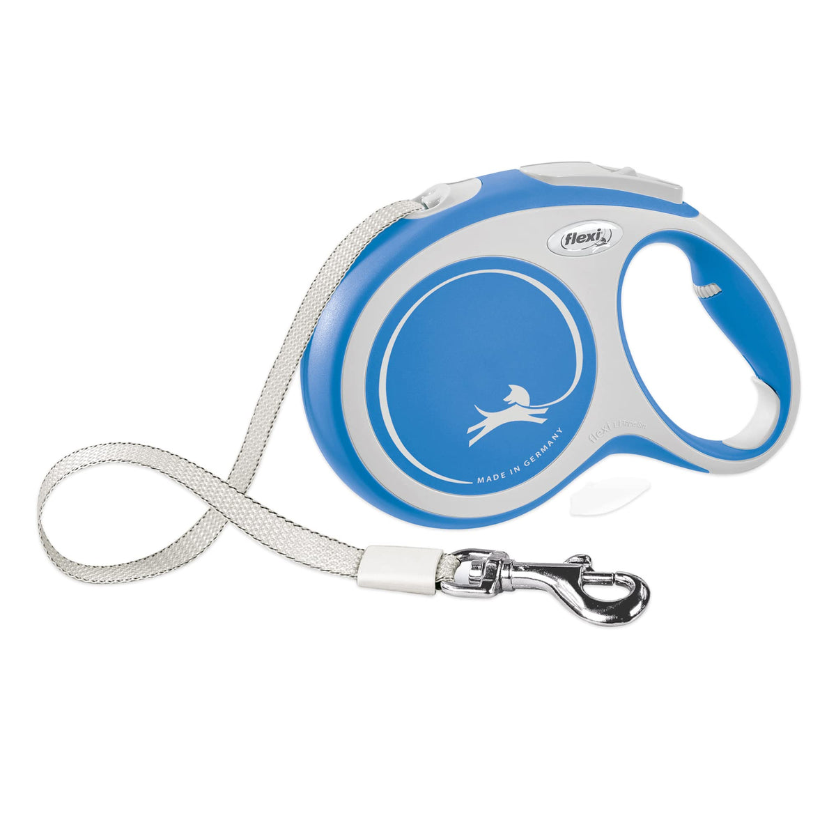 Flexi New Comfort Retractable Dog Leash (Tape), For Dogs Up To 110 Lbs, 26 Ft, Large, Blue/Pastel|German Quality Product