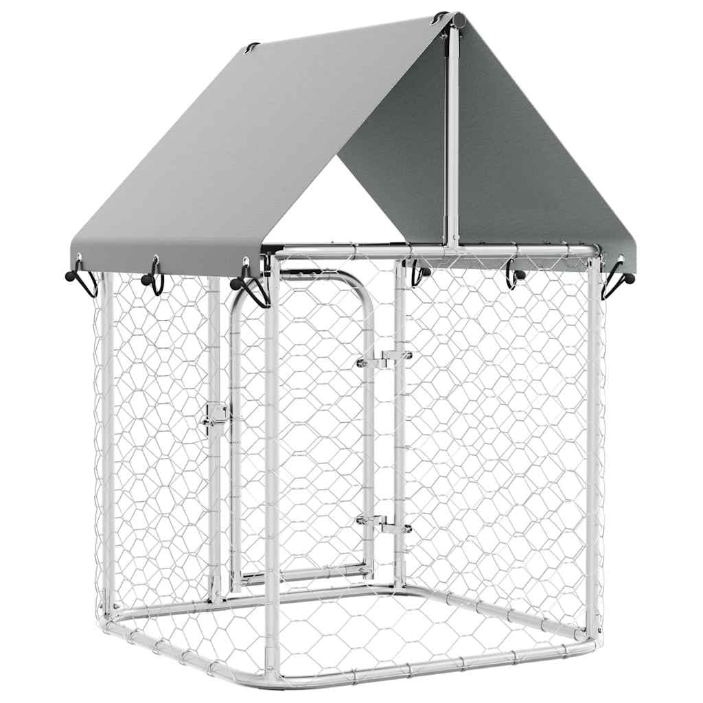 Outdoor Dog Kennel with Roof 39.4x39.4x59.1
