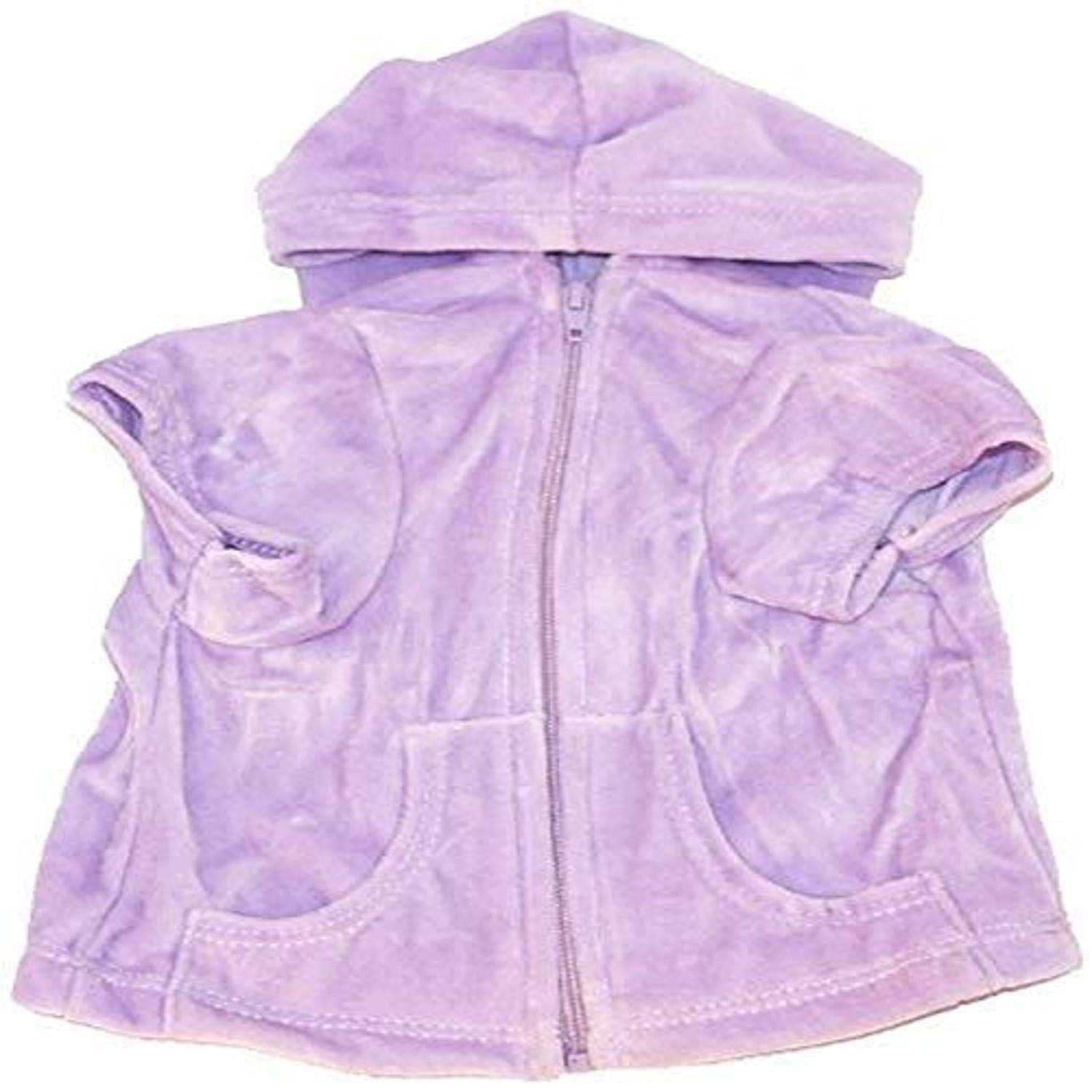 The Dog Squad Velour Zip Front Pet Hoodie, X-Small, Lilac