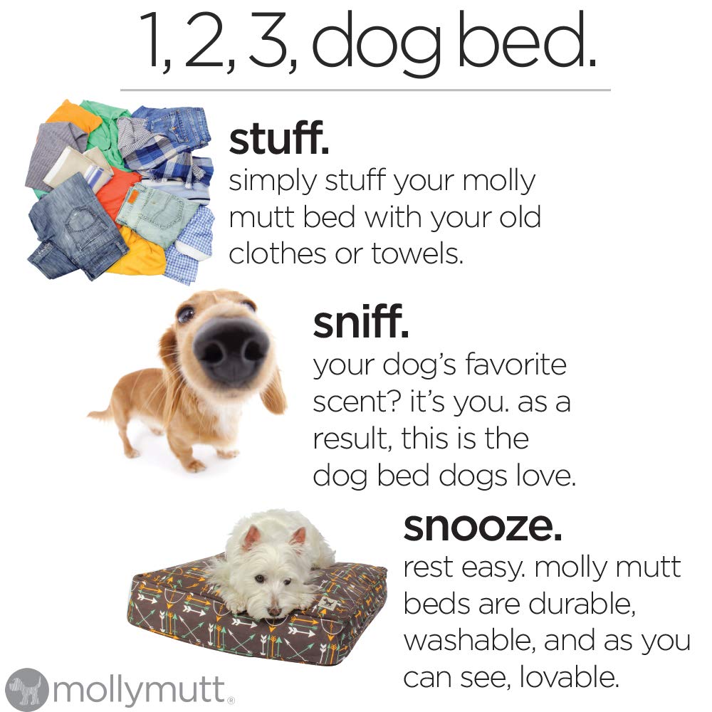 Molly Mutt Huge Dog Bed Cover - Papillon Print - Measures 36”X45”X5’’ - 100% Cotton - Durable - Breathable - Sustainable - Machine Washable Dog Bed Cover