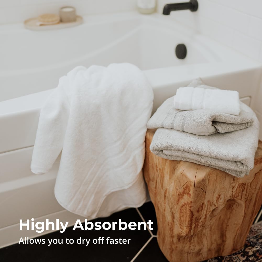 Cariloha Washcloth | Harbor Gray | 12''X12'' | Turkish Cotton & Viscose Material Blend | Extra Smooth And Highly Absorbent