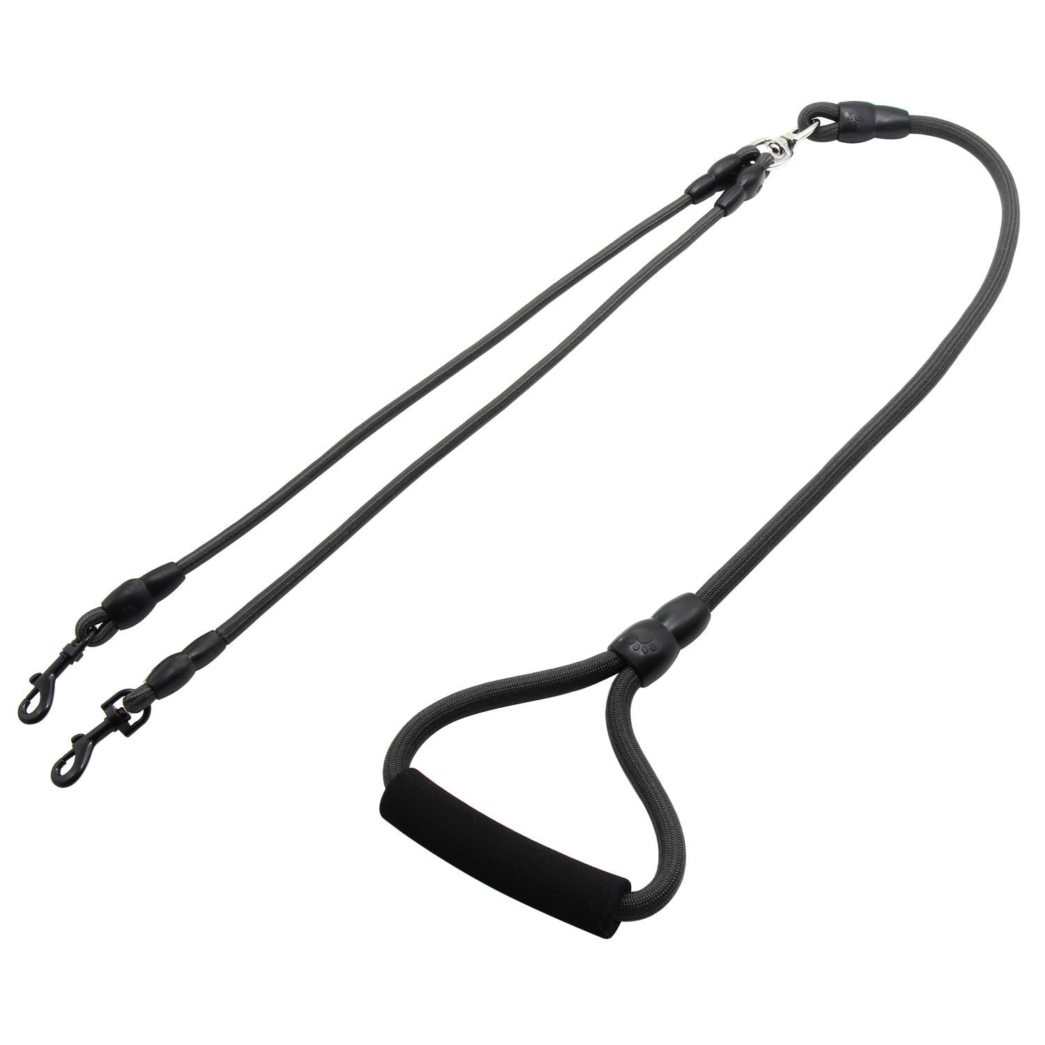 Xcellent Global 57 Inch Double Dog Leash Coupler No Tangle With Soft Handle For Two Dogs Pt031 Black