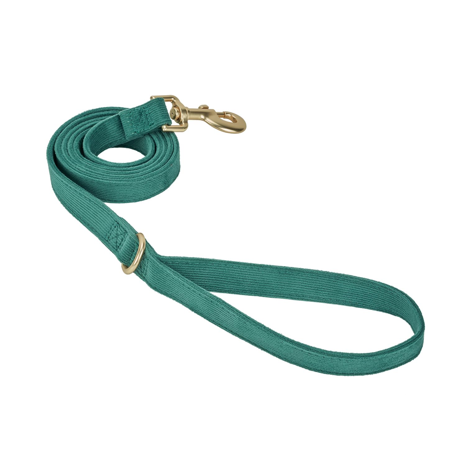 Petiry Soft Corduroy Fibric Dog Leash, 5 Feet Length Lead With Heavy Duty Rotating Hook, For Medium Large Dogs.(M,Green)