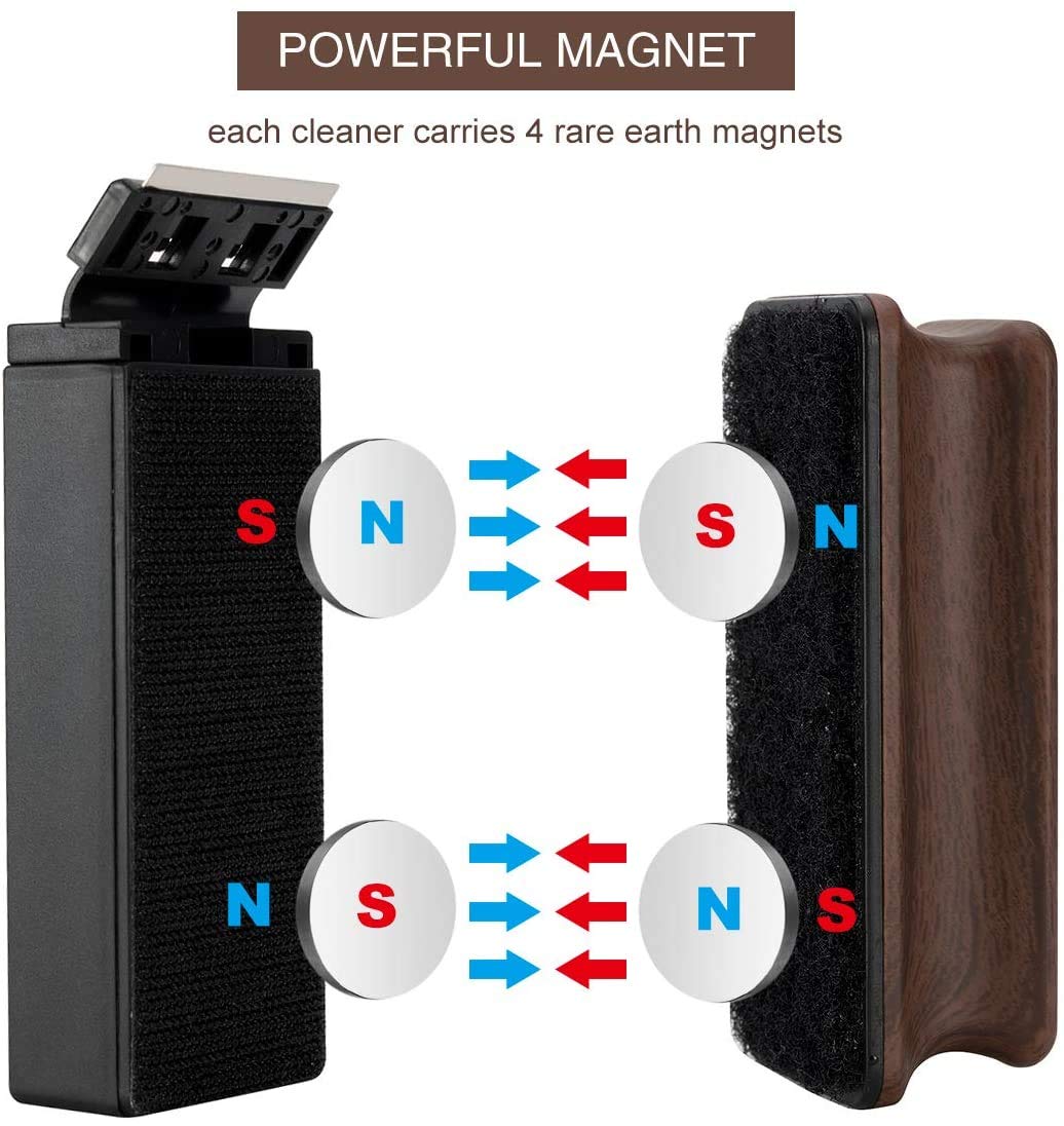 hygger Aquarium Strong Magnetic Cleaner Algae Magnet Cleaning Tool with Scraper Floating Brush for Fish Glass Tank M