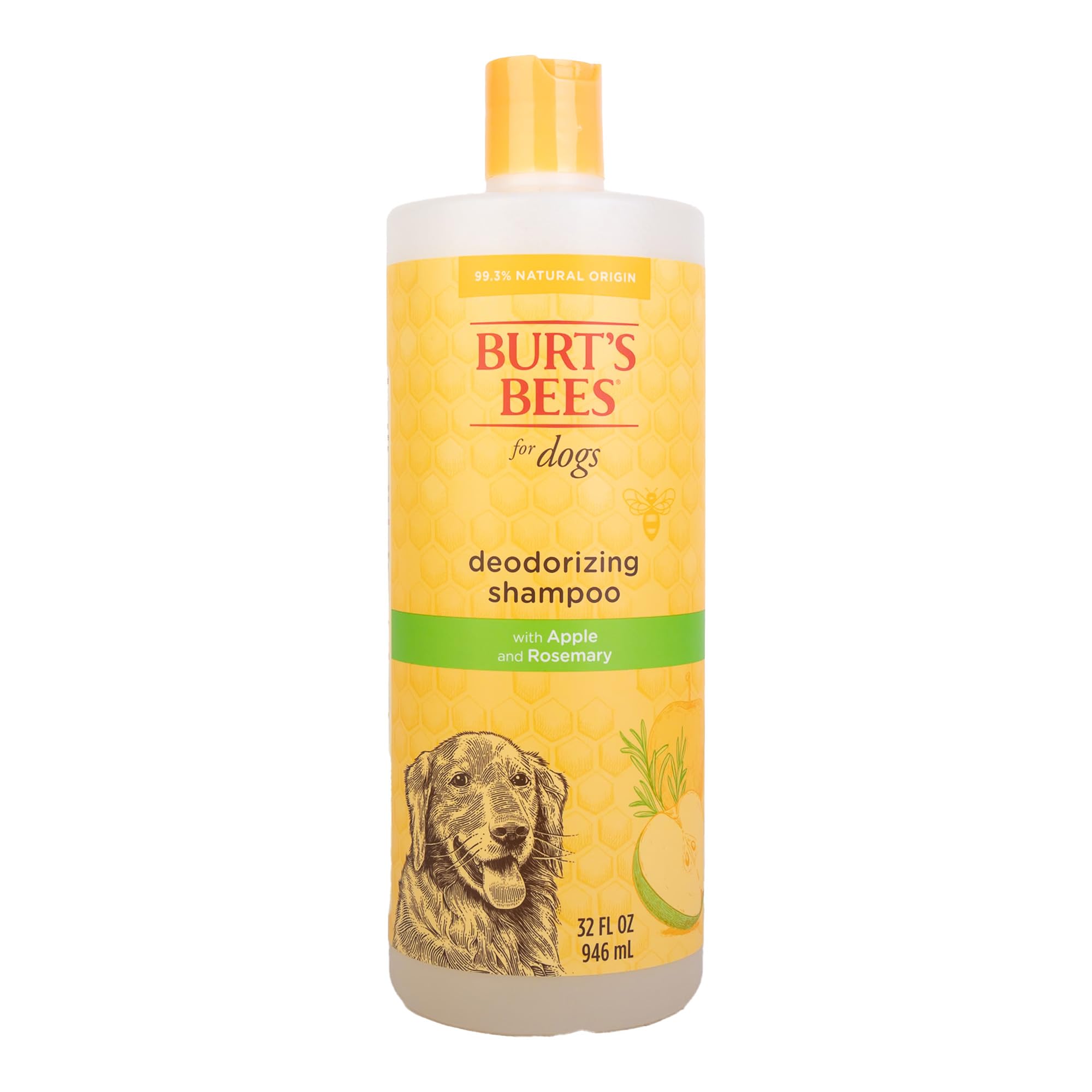 Burt's Bees for Pets Deodorizing Dog Shampoo and Conditioner with Apple and Rosemary, 95% Natural Origin, pH Balanced, No Sulfat