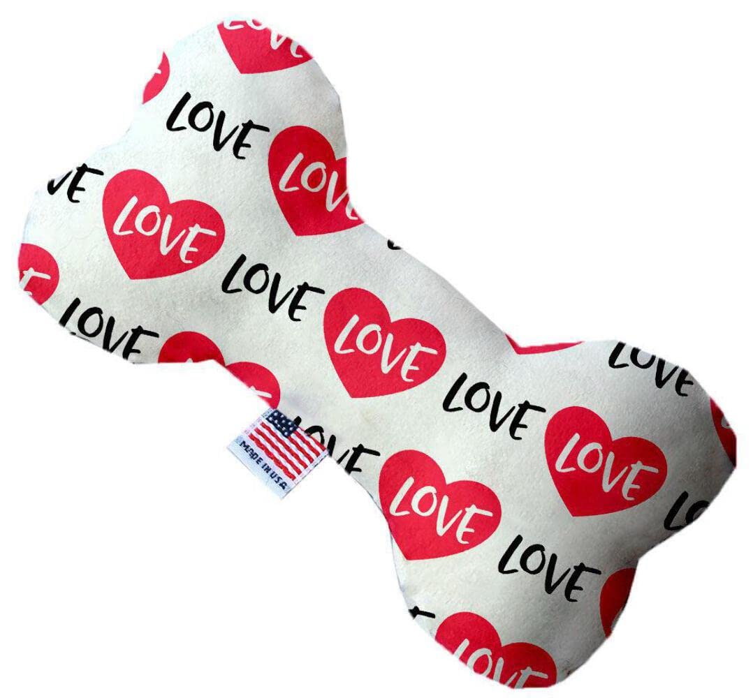 Mirage Pet Product Classic Love 6 inch Canvas Bone Dog Toy