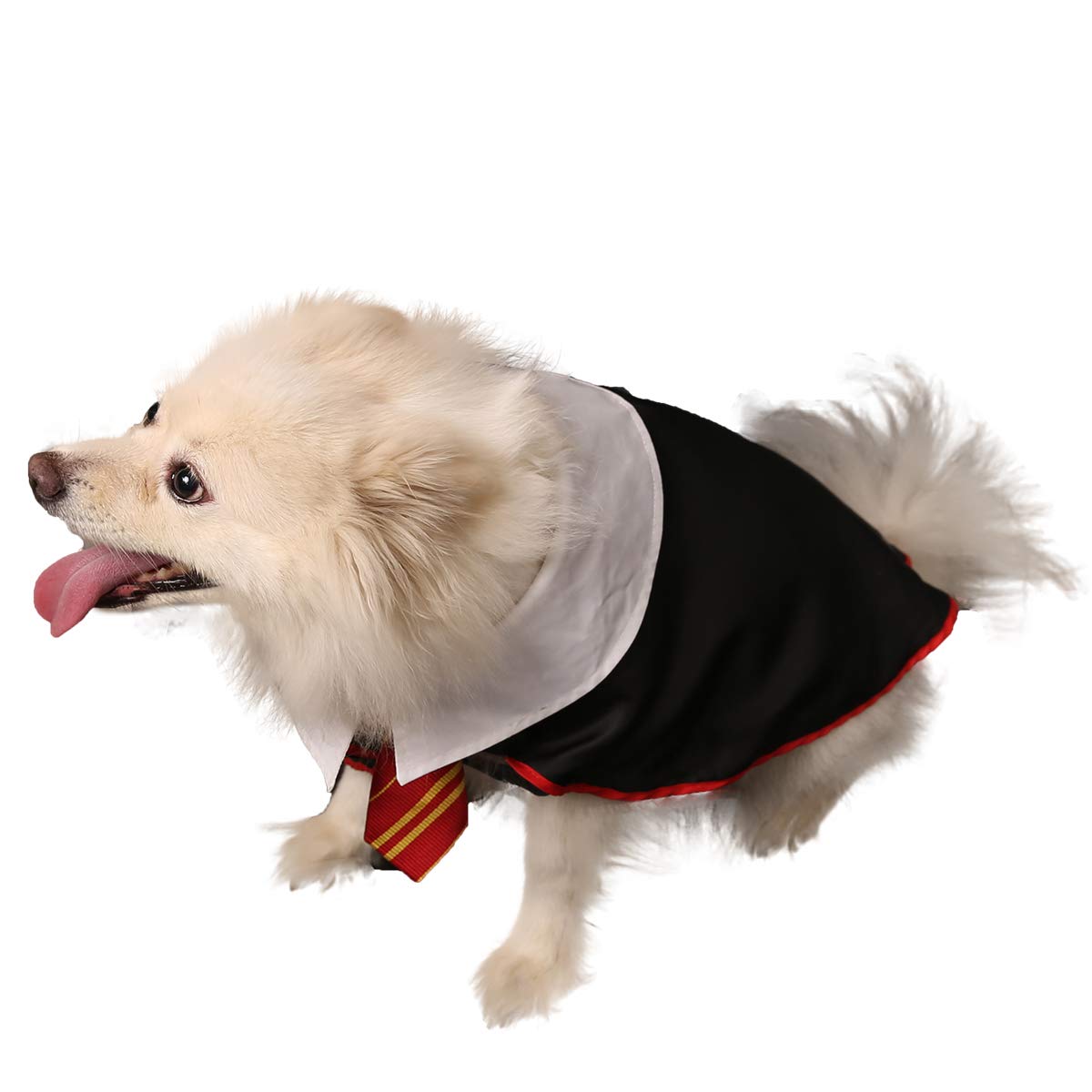 Coomour Dog Halloween Costume Pet Wizard Shirt Funny Cat Clothes For Dogs Cats Clothing With Glasses (Small)