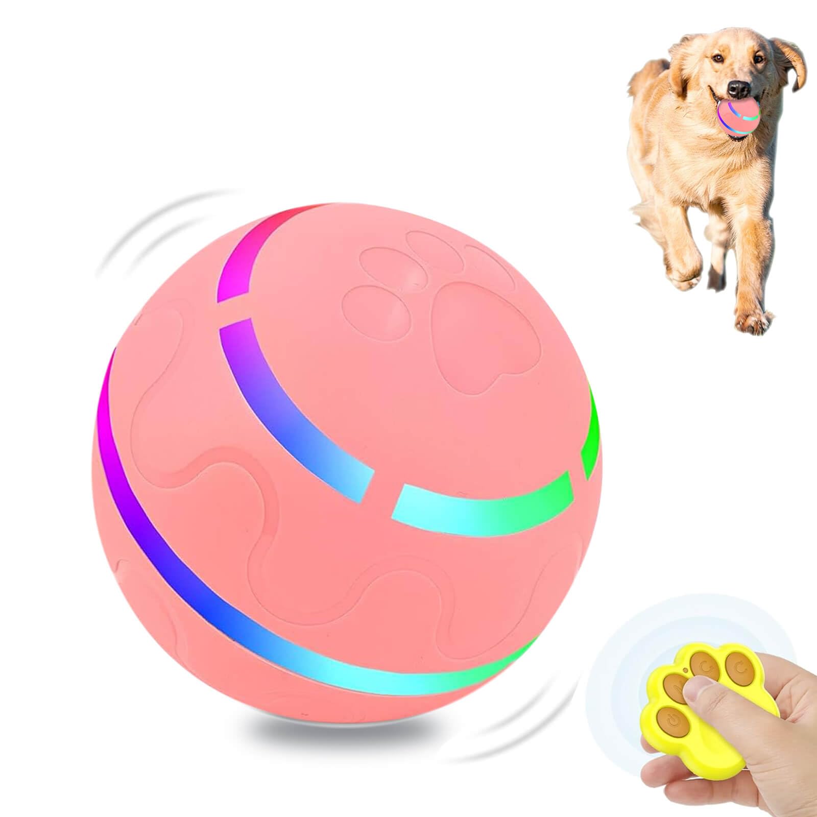 Rollie Pet Electric Dog Toy, Interactive Chew Bouncing Balls for Dogs, Electric Launcher Durable Automatic Rolling Vibrating Dog