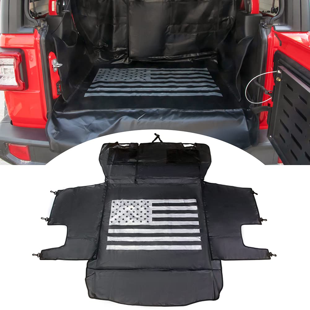 Bestaoo Dog Cargo Liner For Jeep, Waterproof Pet Dog Trunk Cargo Liner For 2007-2025 Jeep Wrangler Jk Jl 4-Door, Heavy Duty Oxfo