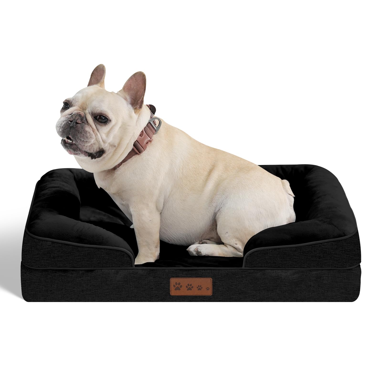 Dokdogs Orthopedic Dog Bed Medium Size Dogs Beige Dog Sofa Bed With Removable Washable Cover Memory Foam Pet Couch Bed Comfort B