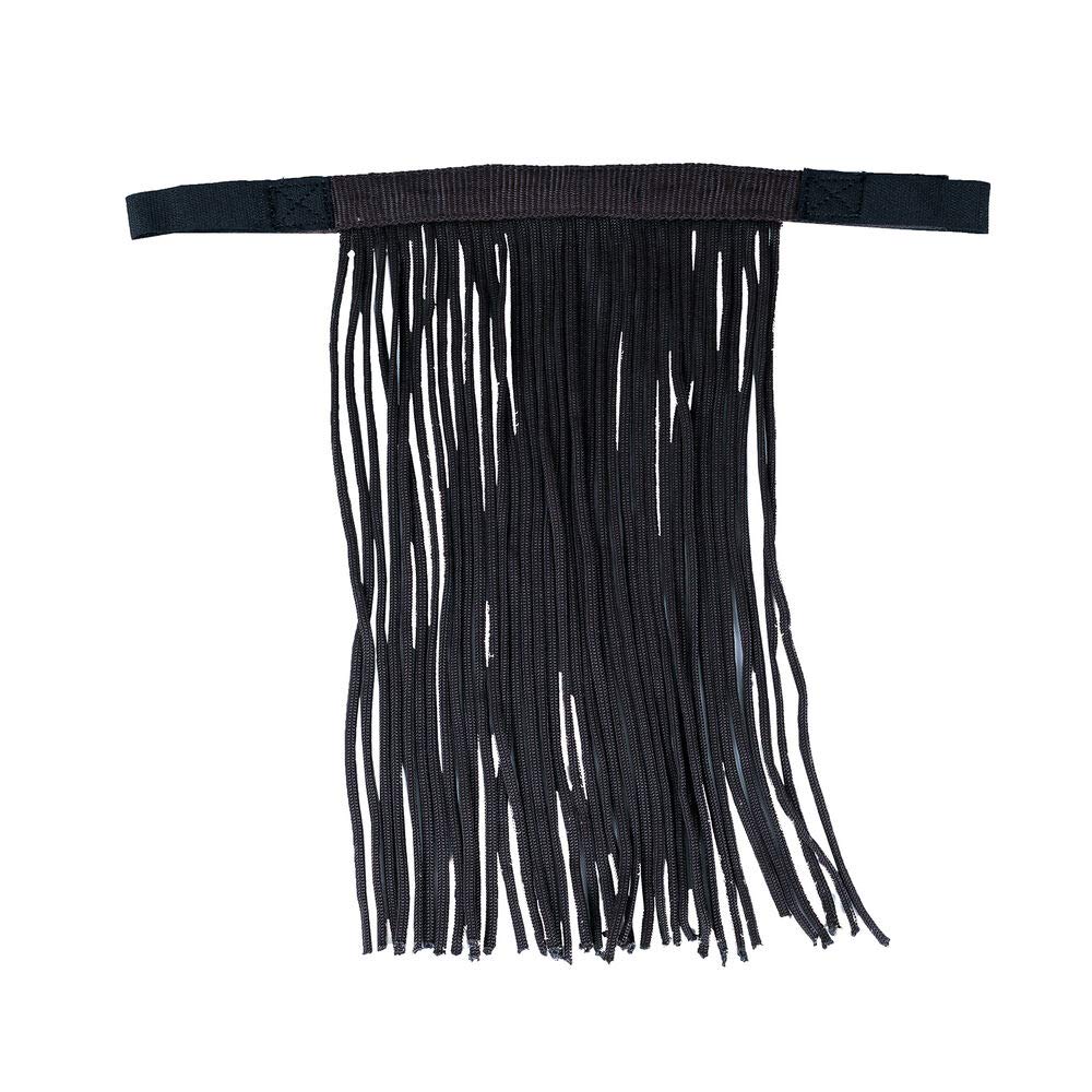 HORZE Lightweight Nylon Fringe Fly Veil - Easily Attaches to Halter - Black - Horse