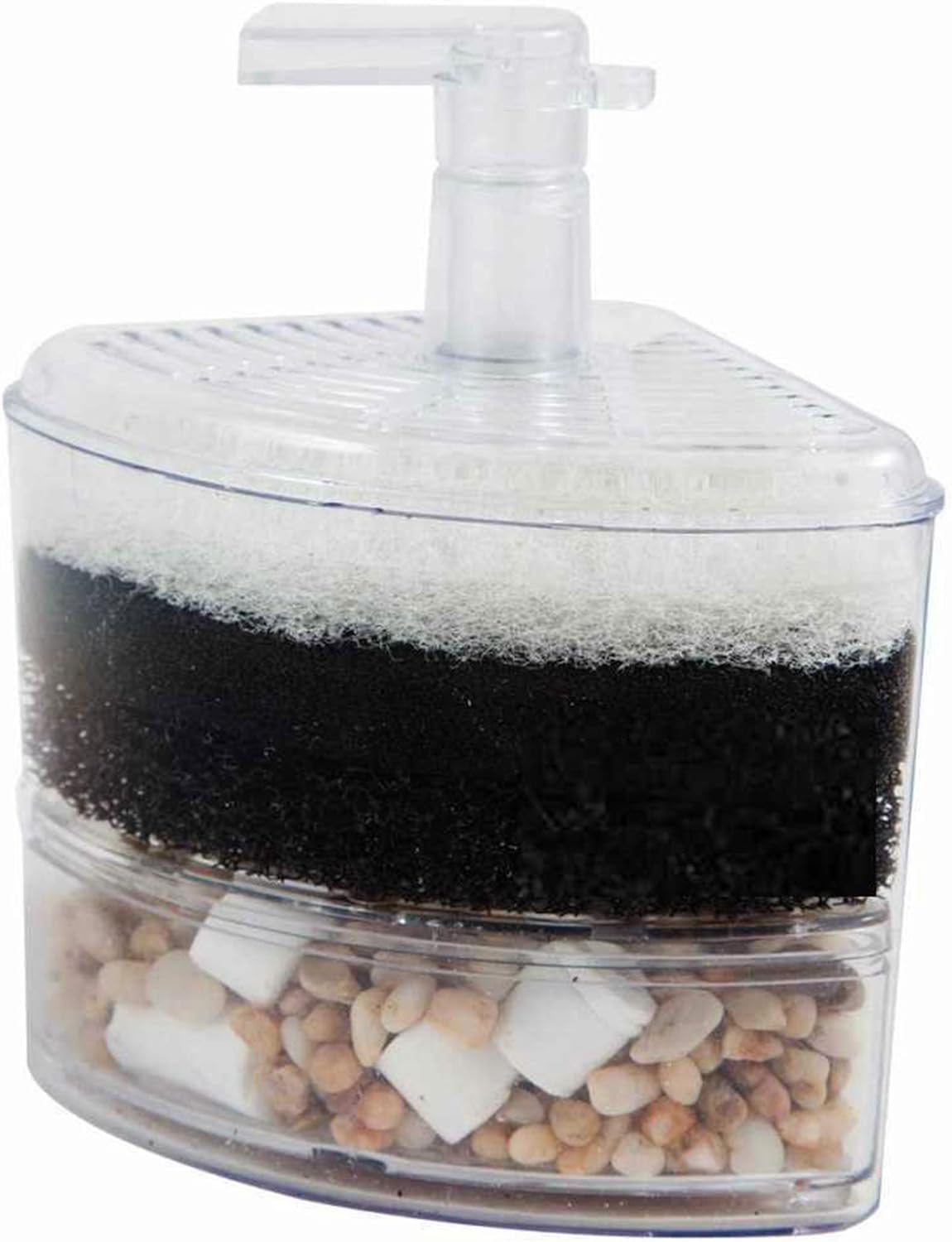 AquaCity XINYOU Corner Filter Aquarium Fish Tank Internal Air Driven Filter with Media XY-2008