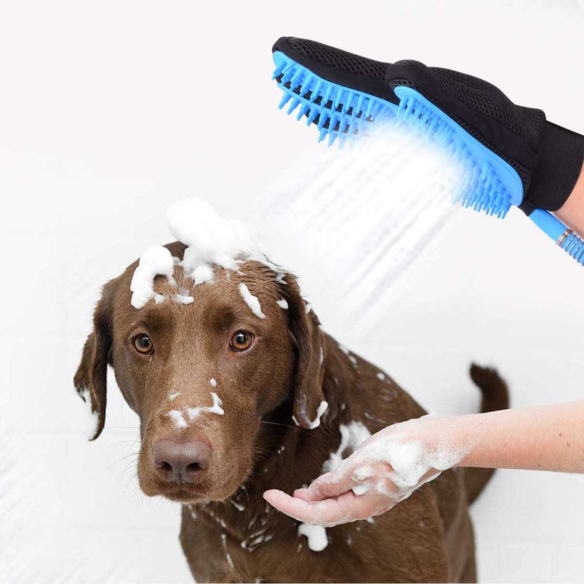 Ritmo Dog Shower Brush,Pet Bathing Tool,Pet Grooming Tool,Dog Shower Glove,Dog Bathing Attachment,Pet Bathing Grooming Tool,Dog 