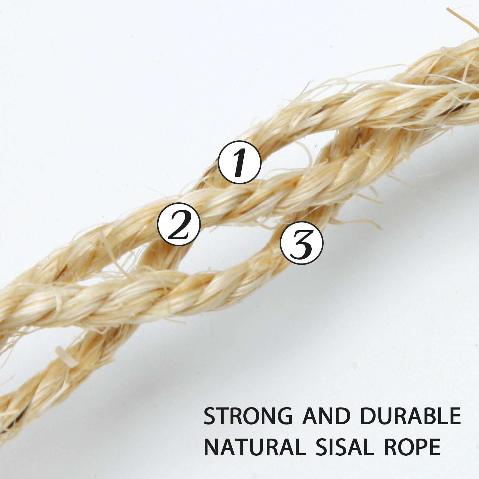 Natural Sisal Rope 4Mm 164-Feet For Cat Scratcher Repair And Replace Scratching Post, Diy Hemp Twine Rope For Cat Tree Tower Car