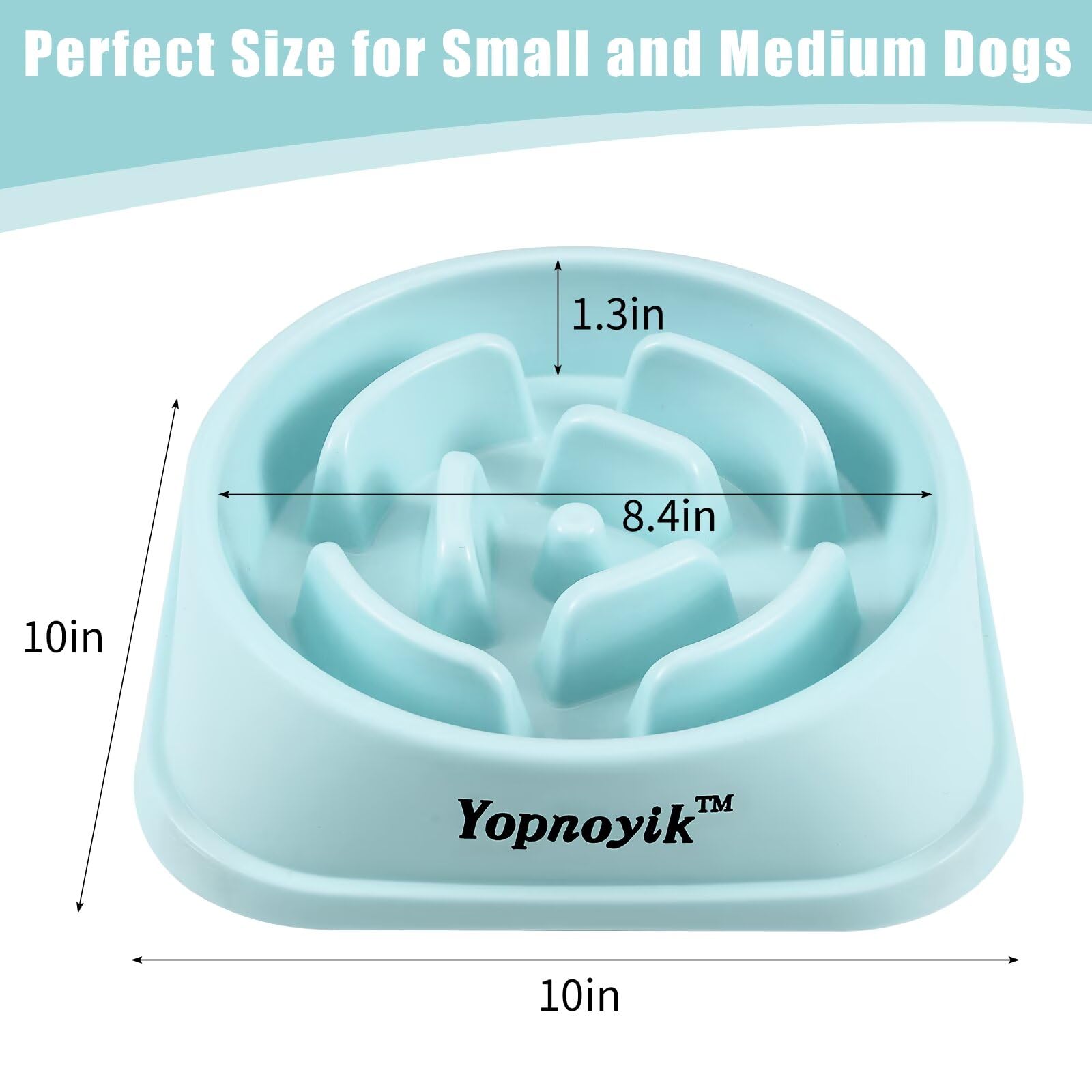 Slow Feeder Dog Bowls For Healthy Eating, Non-Slip And Anti-Choking Design, Reduces Bloating & Overeating For Large Dogs, Easy T