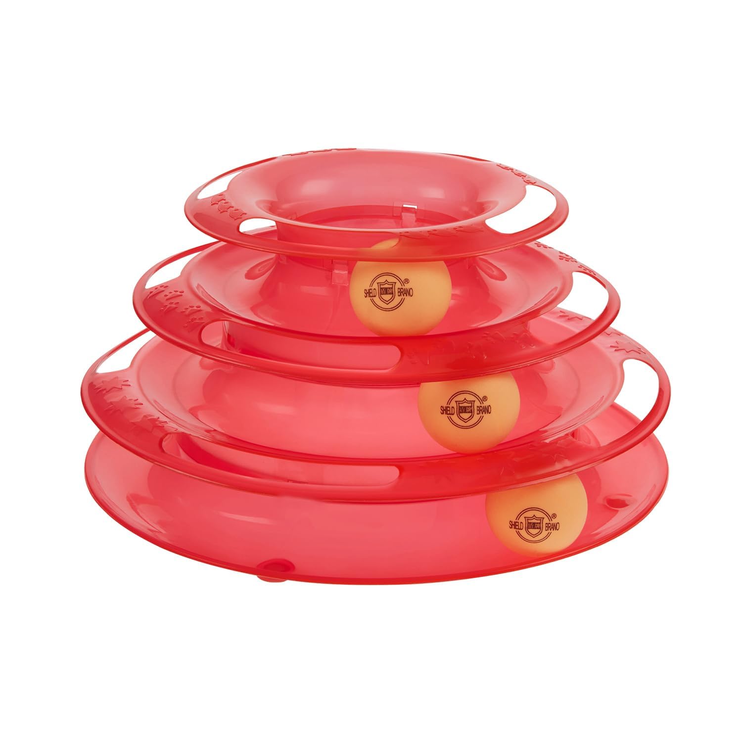 Kittupet Interactive 3Layer Tower Track Roller Toy For Cats And Kittens | Detachable Tracks | AntiSlip Mats | Bright, Colourfu