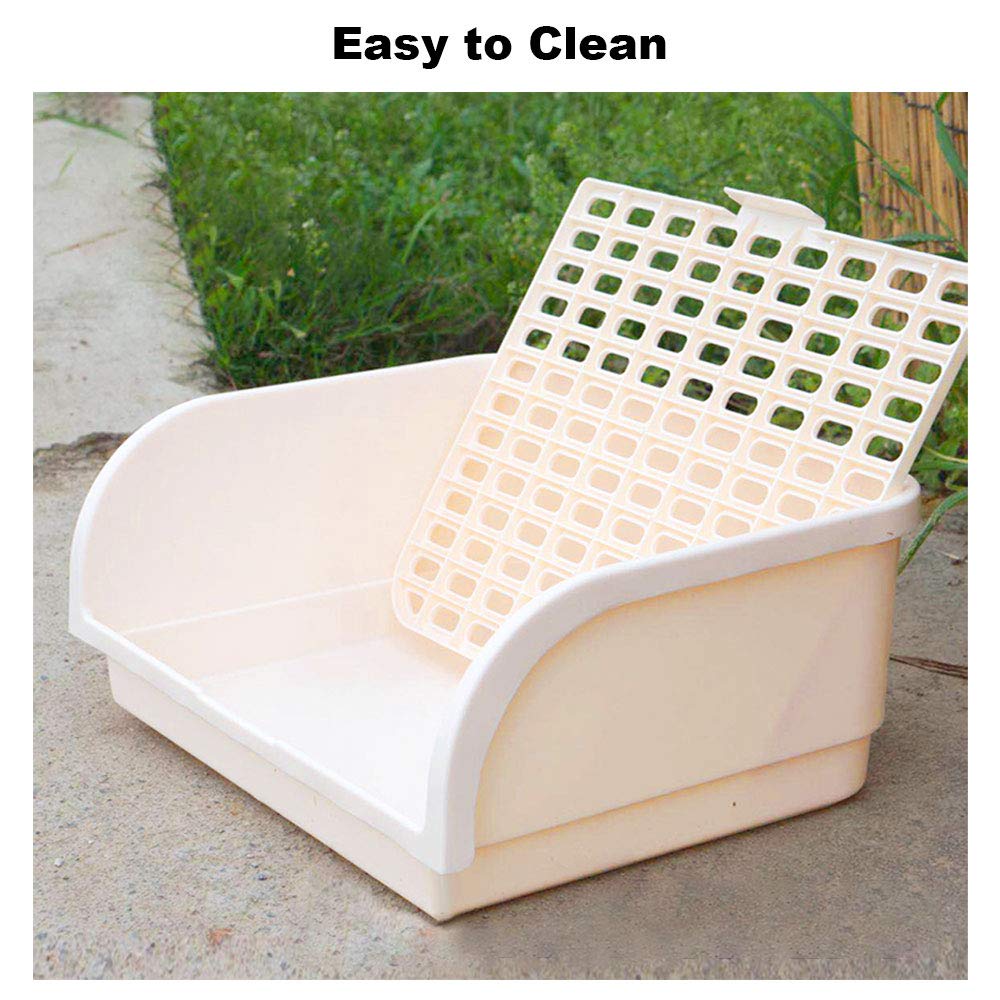 Amakunft Large Rabbit Litter Box, Small Animal Potty Trainer, Bunny Corner Toilet Box For Cage, Small Pet Pan For Ferret/Guinea Pig/Chinchilla/Galesaur