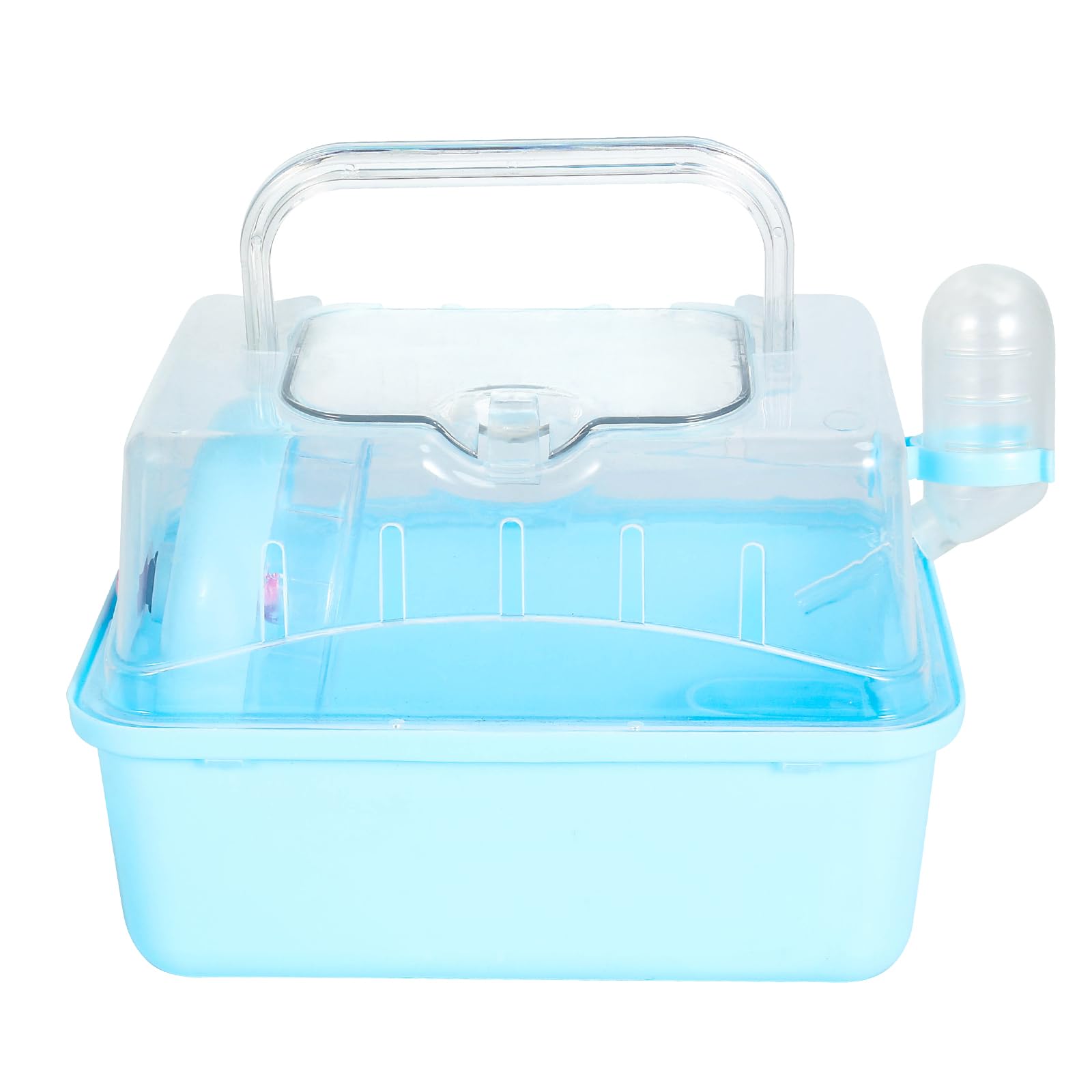Misyue Portable Carrier Hamster Carry Case Cage With Water Bottle Travel&Outdoor For Hamster Small Animals (Blue)